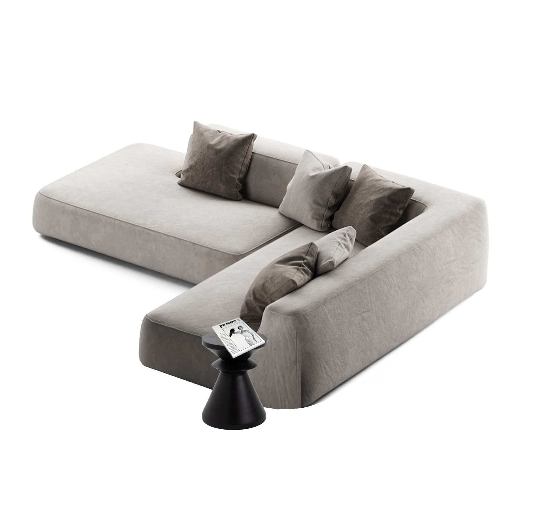 Диван DUO модули АF размер 240х180х72 нераскладной бежево-серый