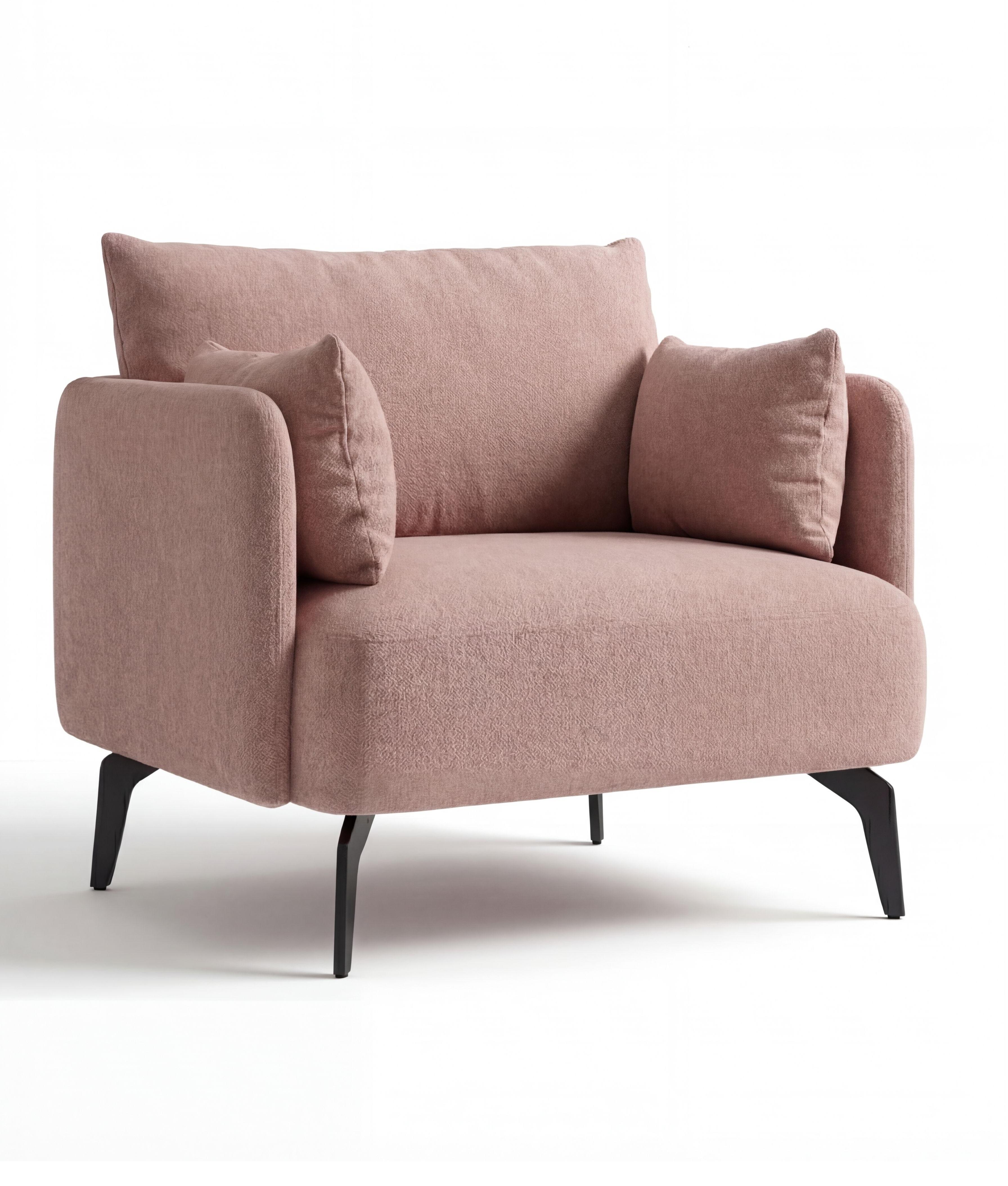 MEBELIONER Кресло BONI Lite, 70х68х78 см розовый букле