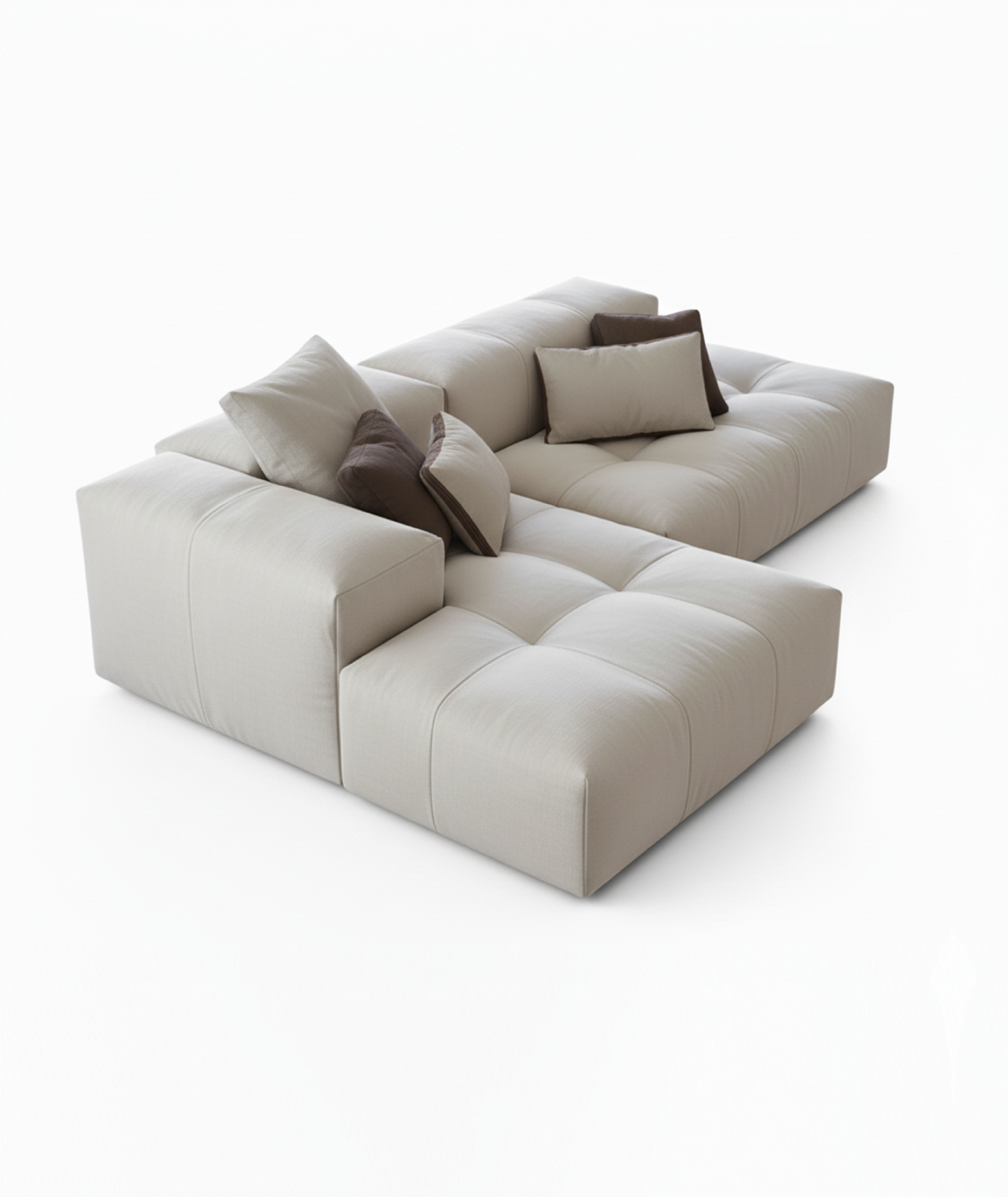 MEBELIONER Модульный диван SAGA CLOUD R7 размер 266х156х68