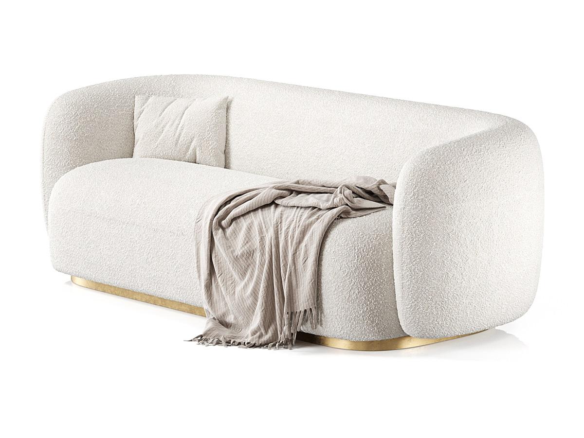 Диван ROXY round размер 220х92х78 бежевого цвета