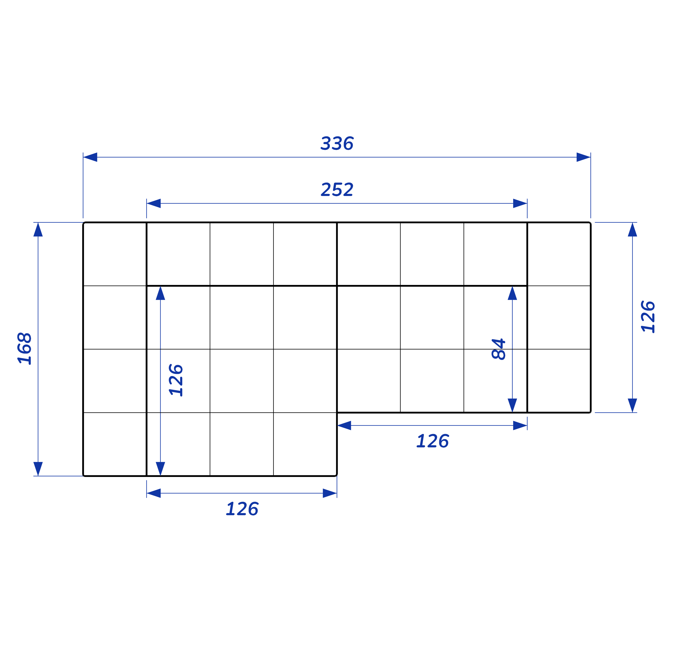 MEBELIONER Модульный диван SAGA CLOUD R3 размер 336х168х68