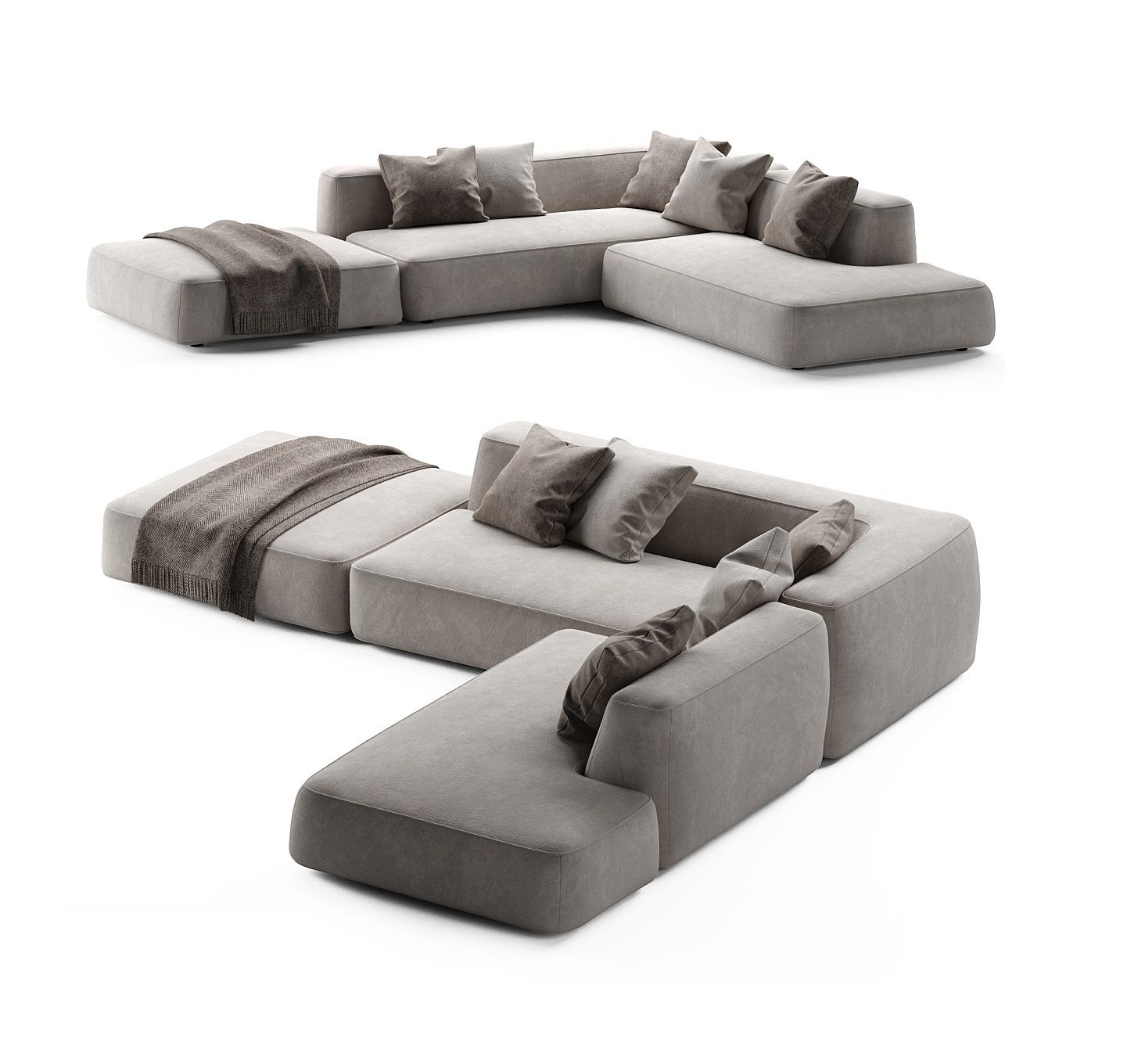 MEBELIONER Диван DUO модули NLB размер 310х240х72