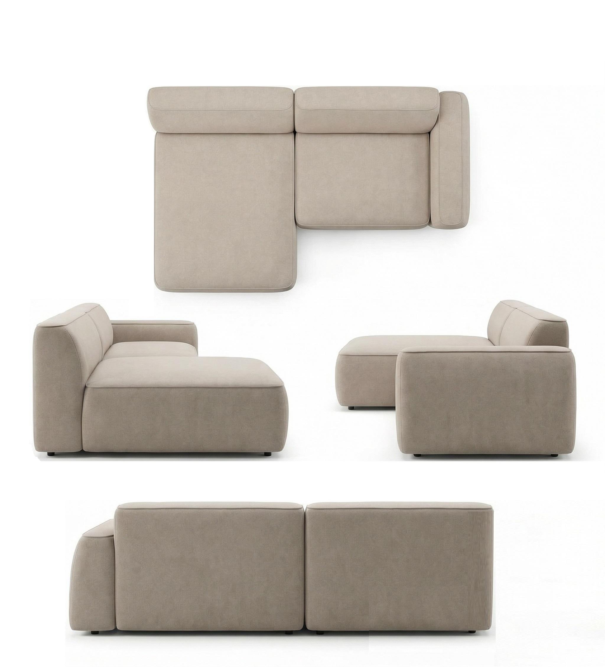 MEBELIONER Диван DUO модули VCG размер 205х125х72