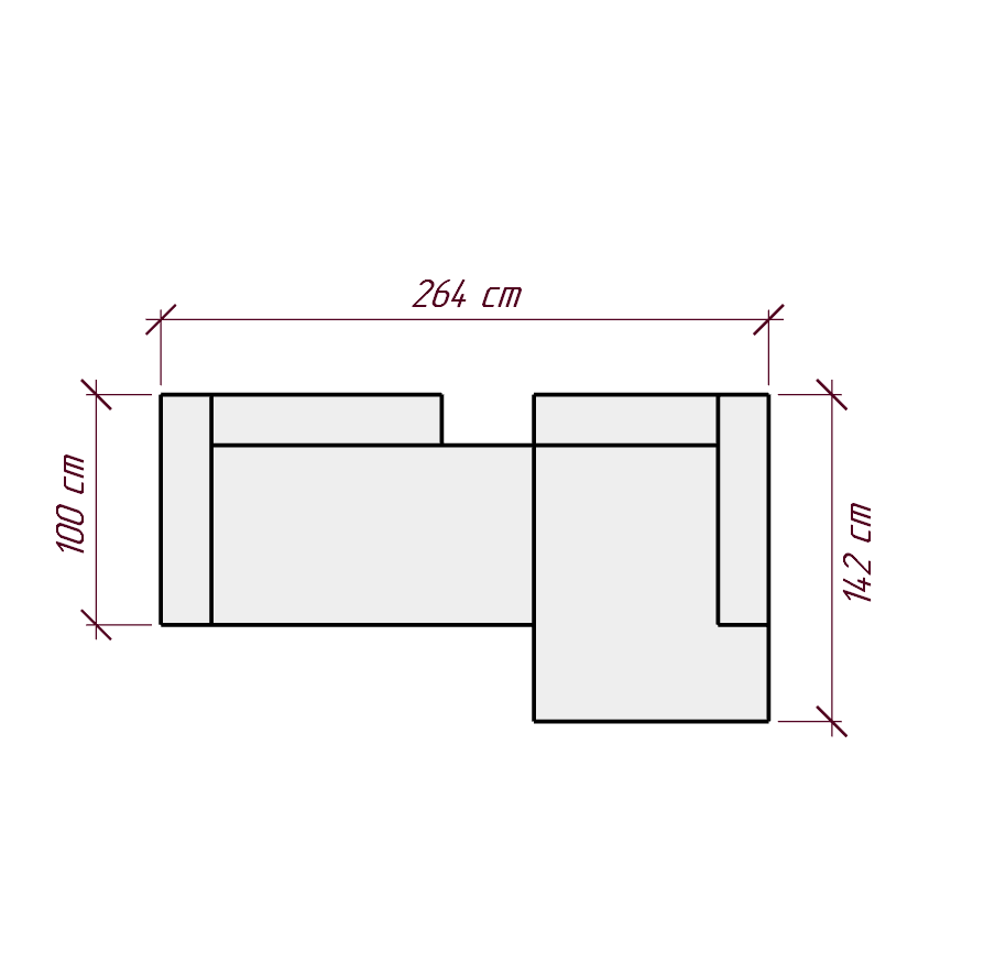 Диван JET 264 R серо-бежевый