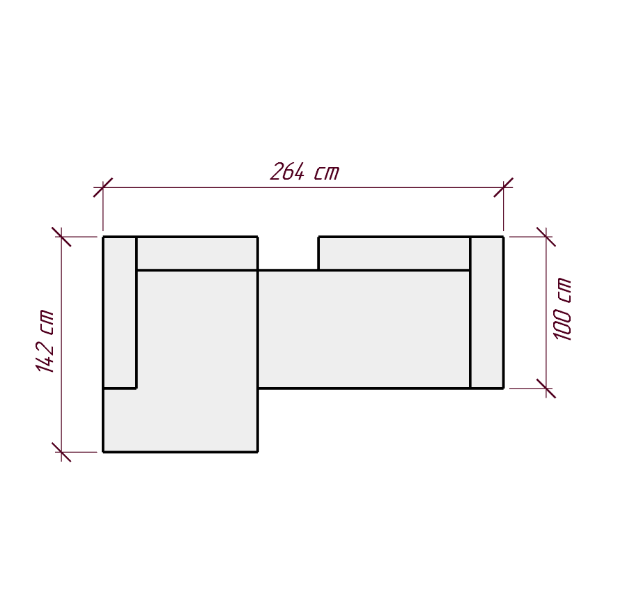 Диван JET 264 L серо-бежевый