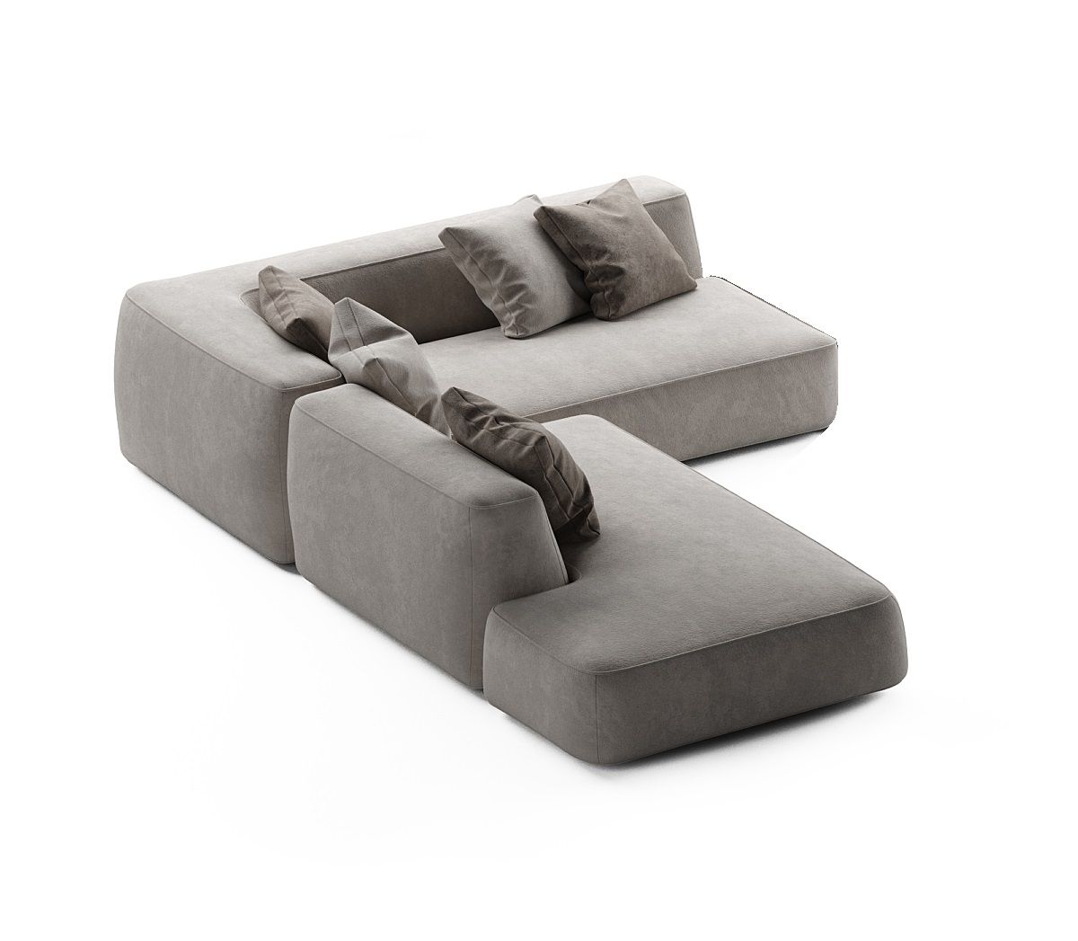 Диван DUO модули АF размер 240х180х72 нераскладной бежево-серый