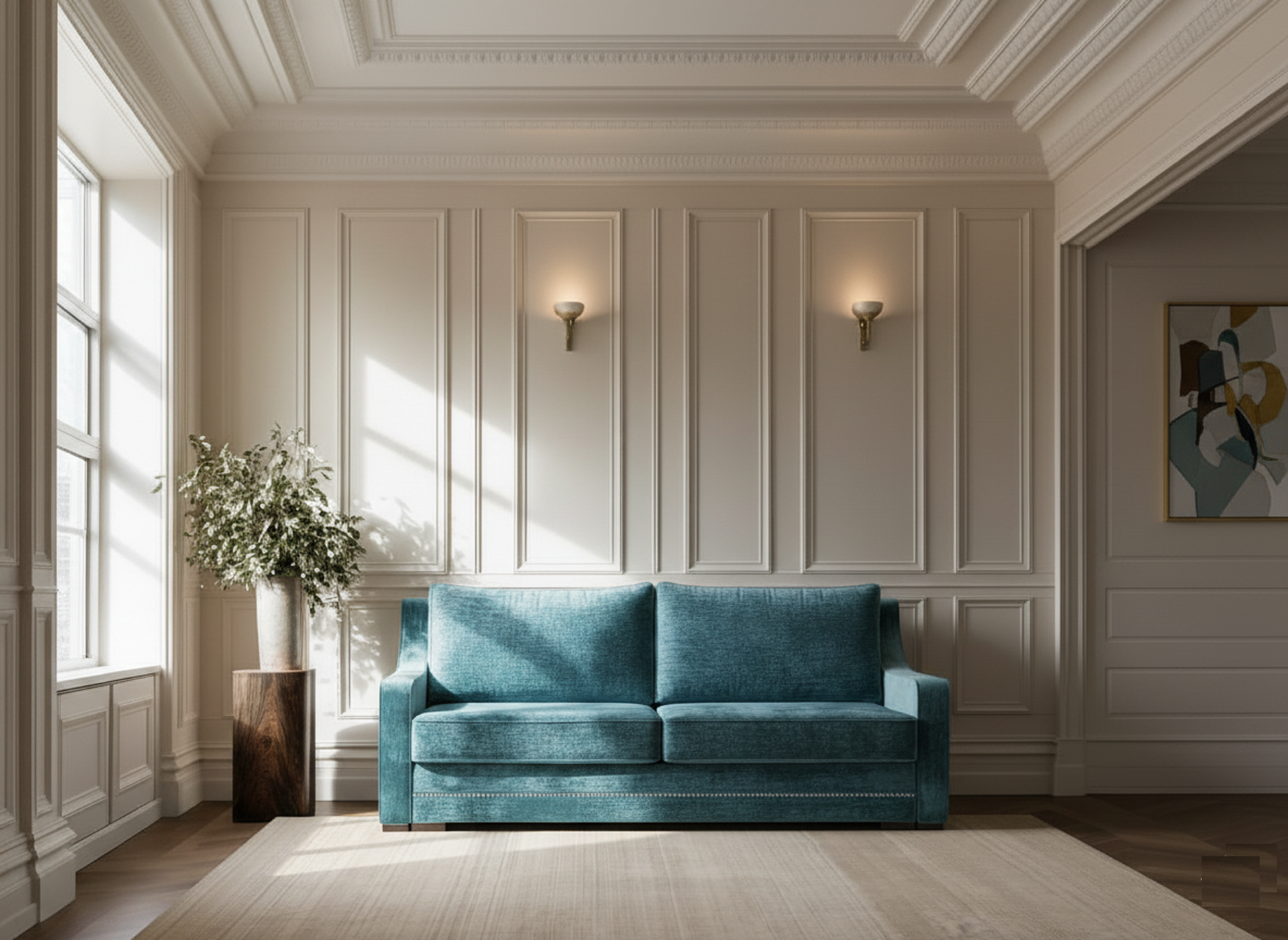 Диван MONREAL размер 236х103х92 бархат