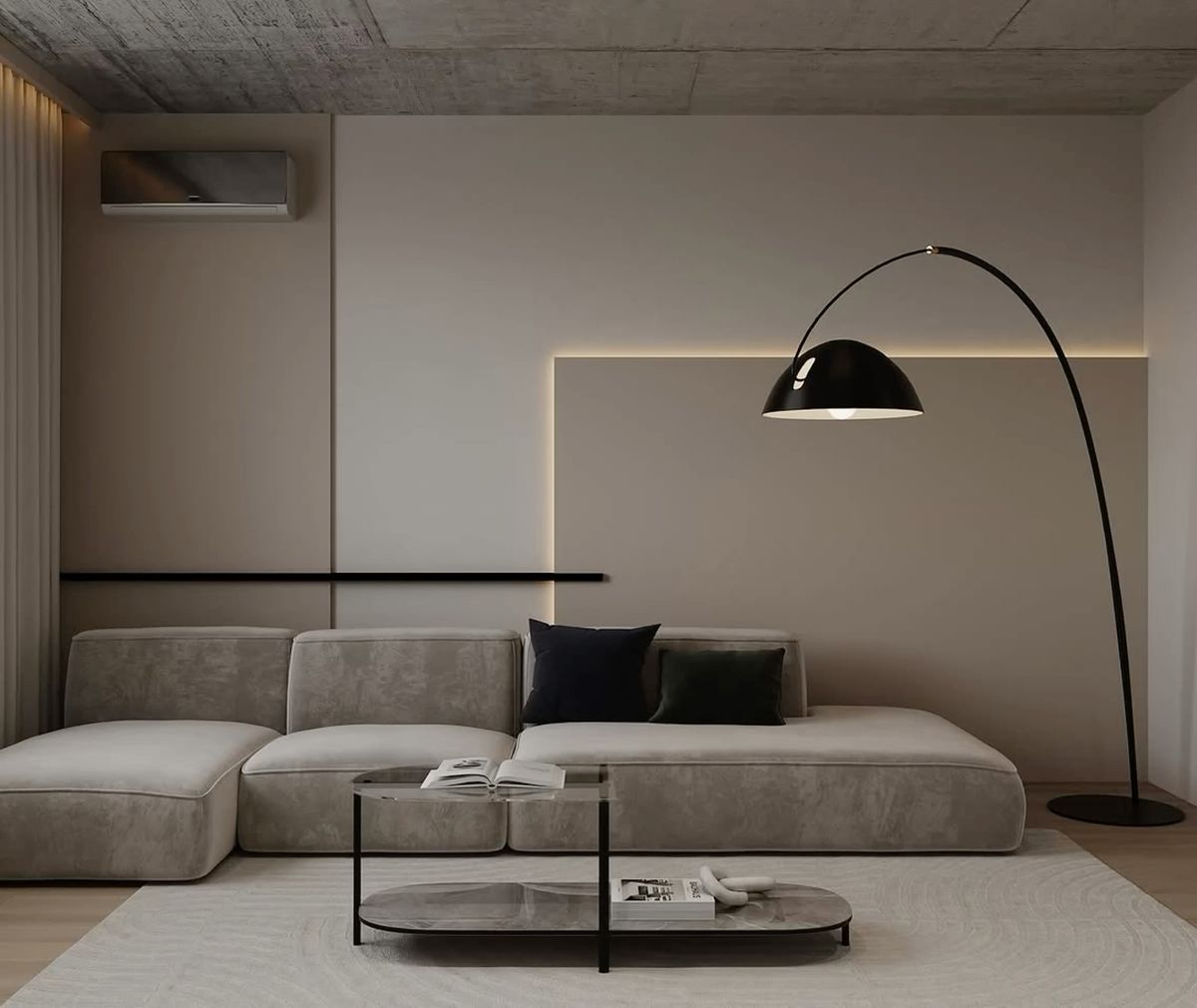 MEBELIONER Диван DUO модули VCB размер 330х125х72