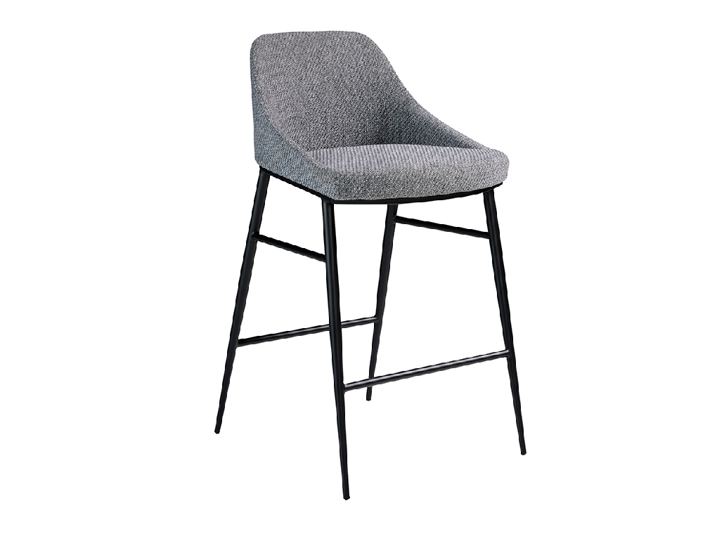 Барный стул A189/4103 с тканевой обивкой и стальной конструкцией