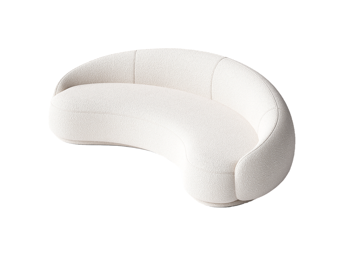 Диван AIRIS round 250х120х80 бежевого цвета