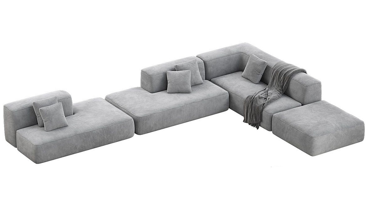 MEBELIONER Диван DUO модули ABFN размер 395х272х72