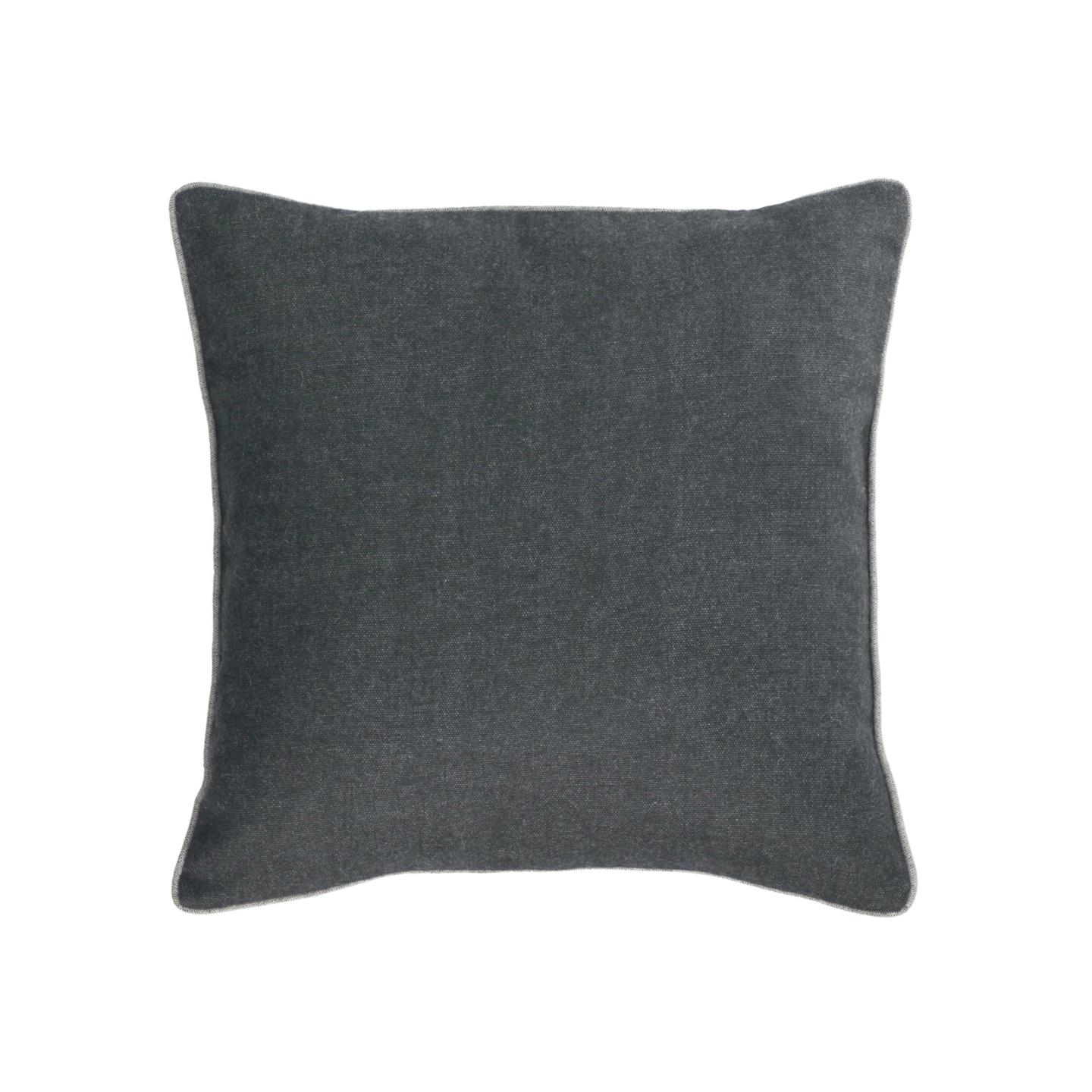 Чехол для подушки Alcara черный с серой каймой 45 x 45 см