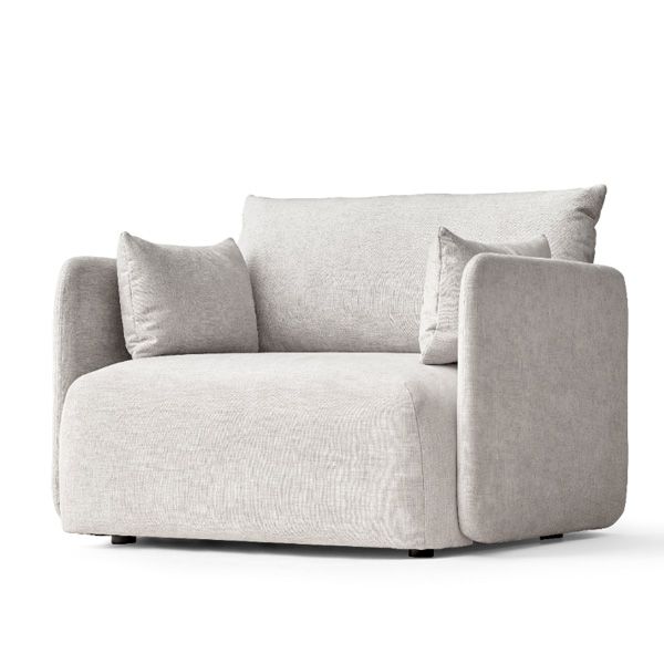 MEBELIONER Кресло BONI, размер 70х68х78 светло-серого цвета