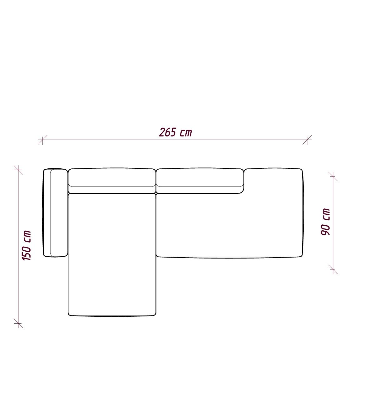 MEBELIONER Диван DUO модули GDB р 265х150х72 бежевого цвета