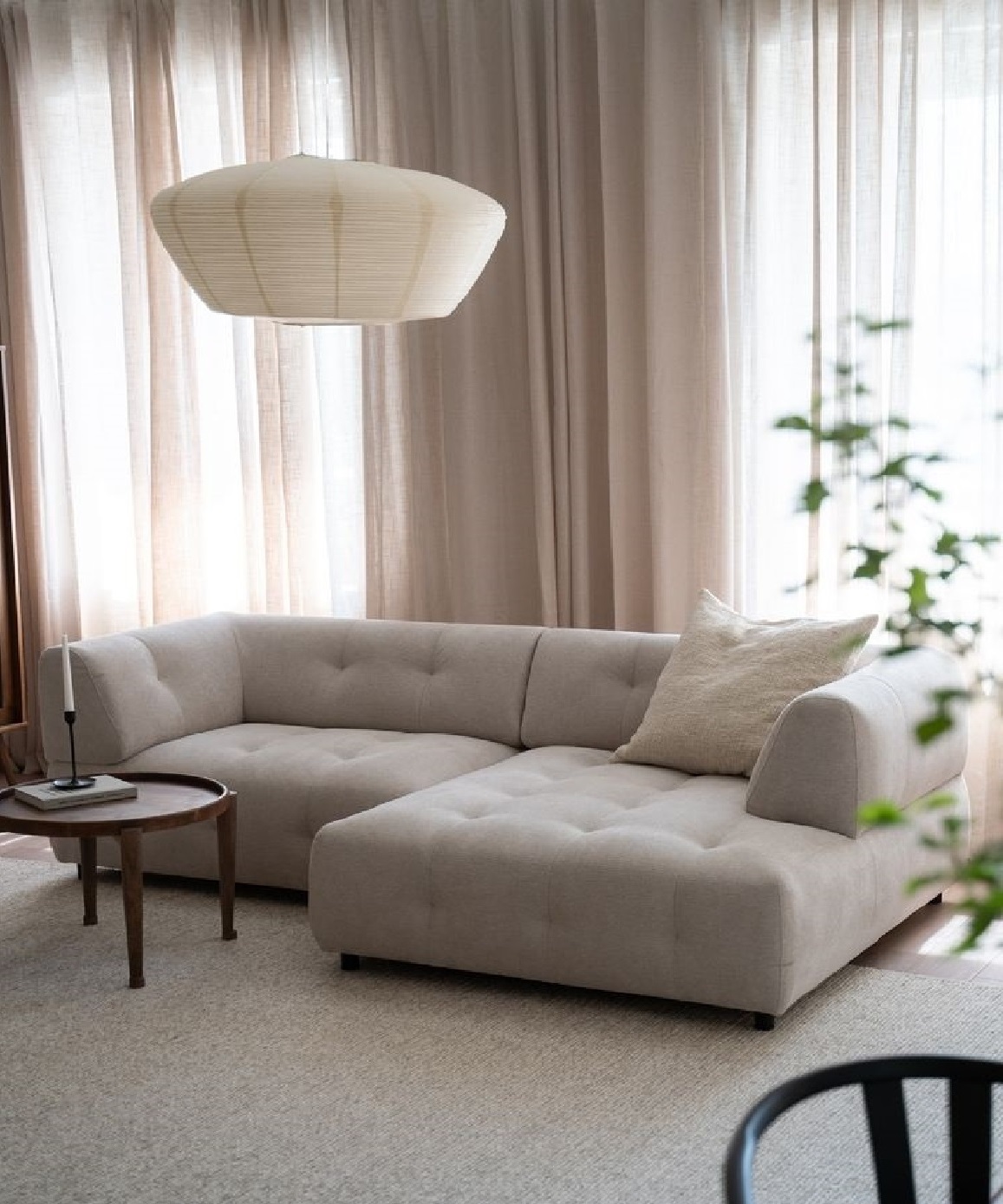 Диван FOCUS beige правая оттоманка