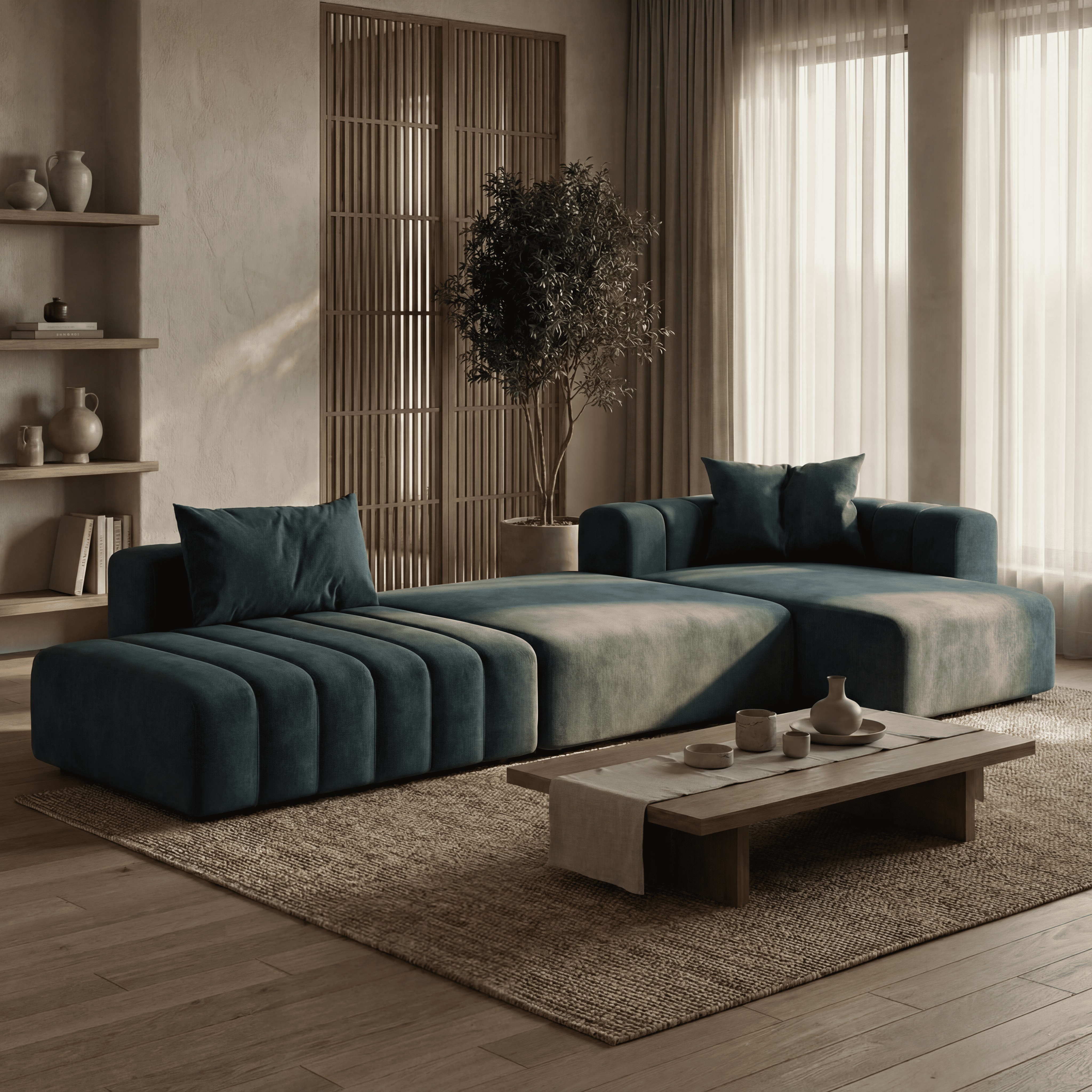 MEBELIONER Модульный диван NOVA размер R 338х150х74