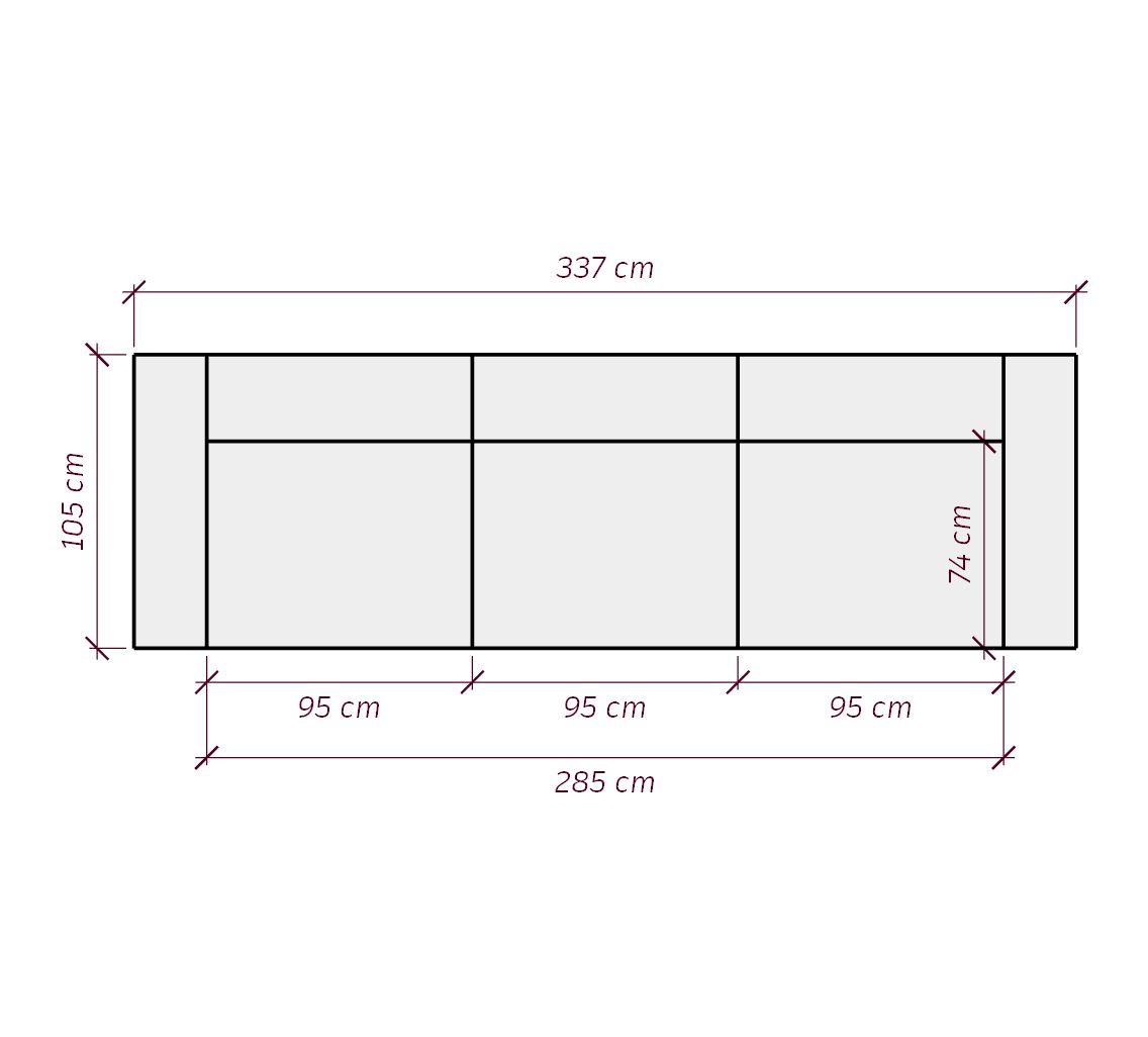 Диван TREND серый софт