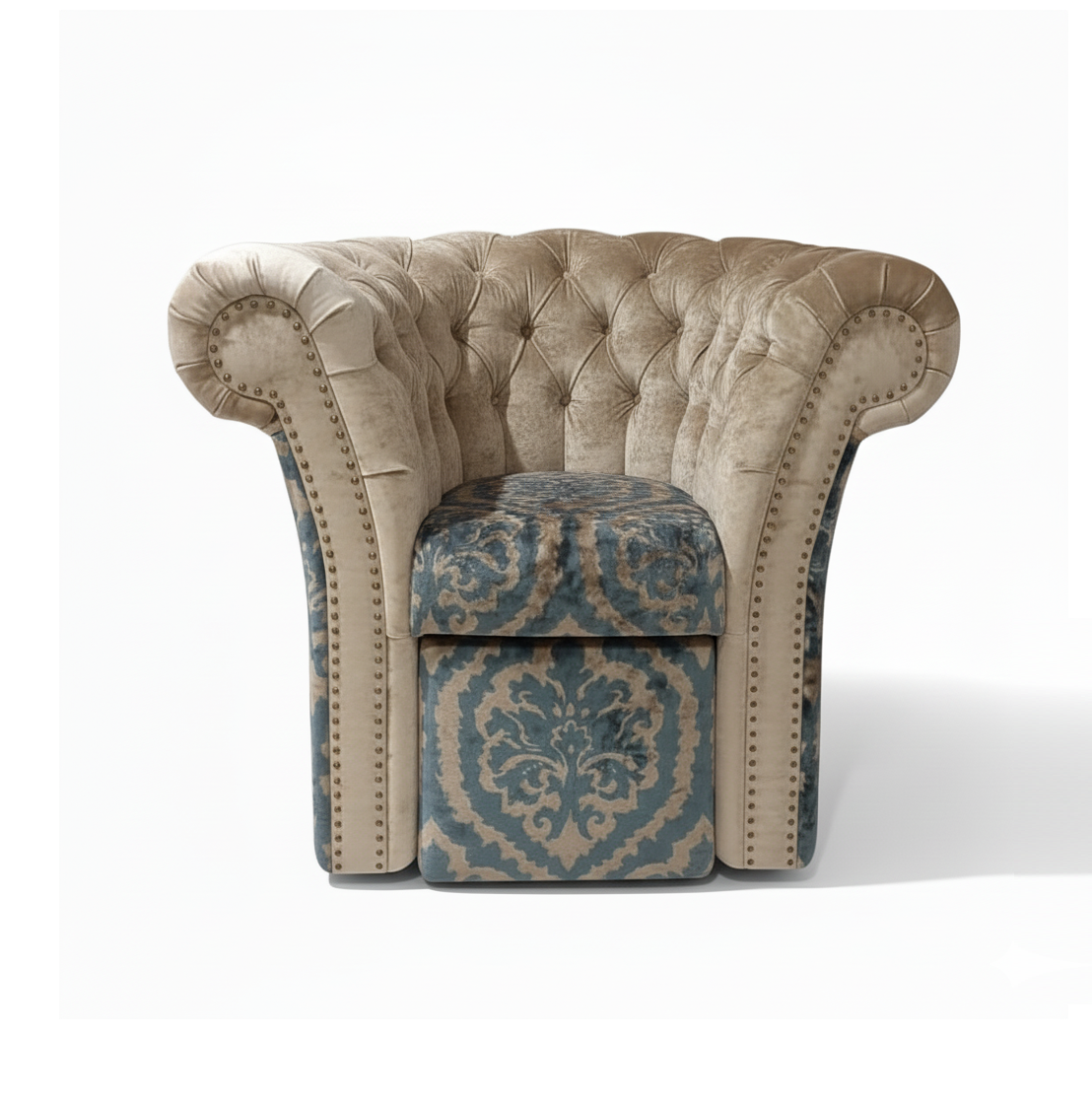 Кресло VERONA c пуфом размер 98х88х85