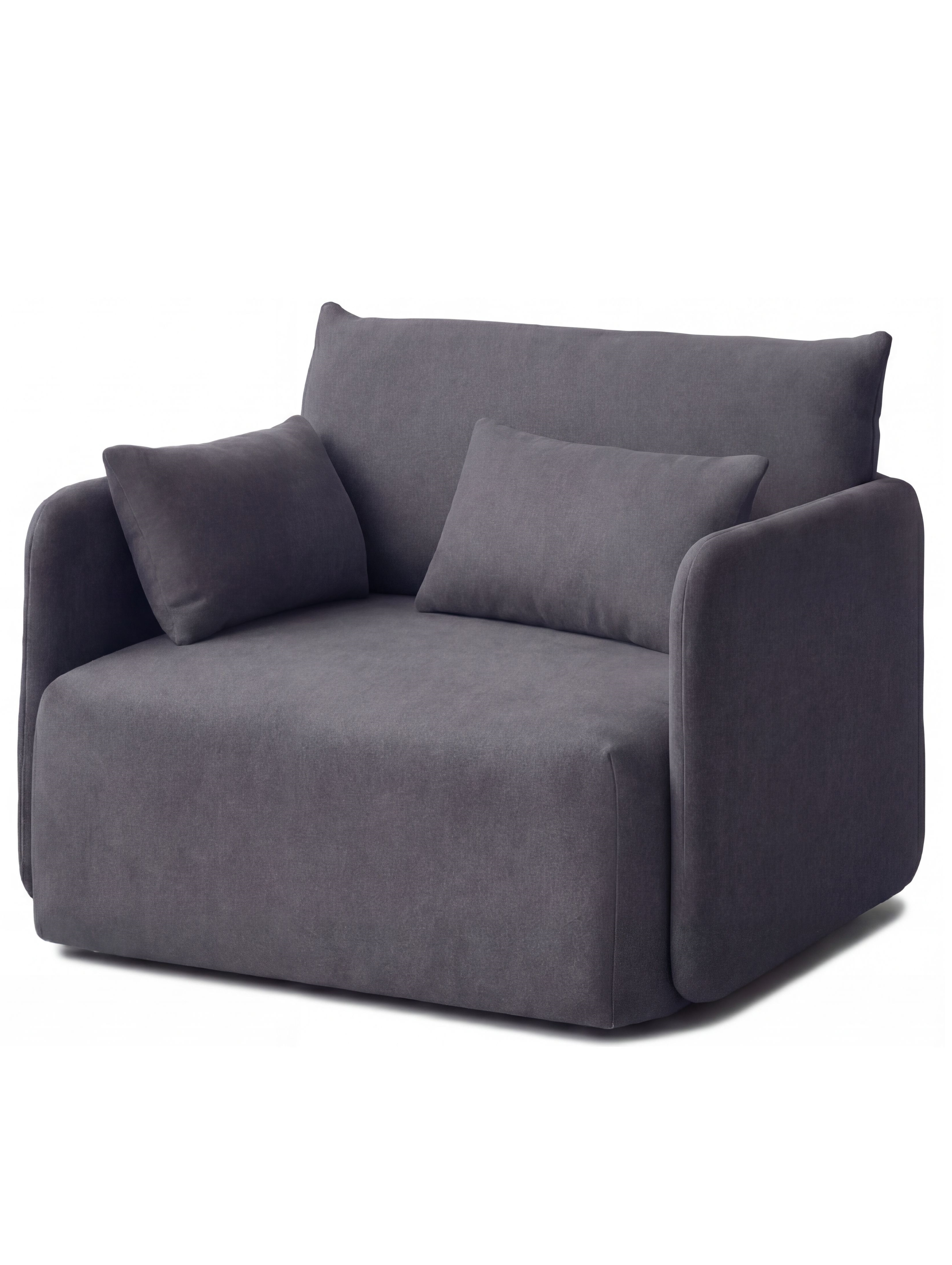 MEBELIONER Кресло BONI, размер 70х68х78 серый велюр