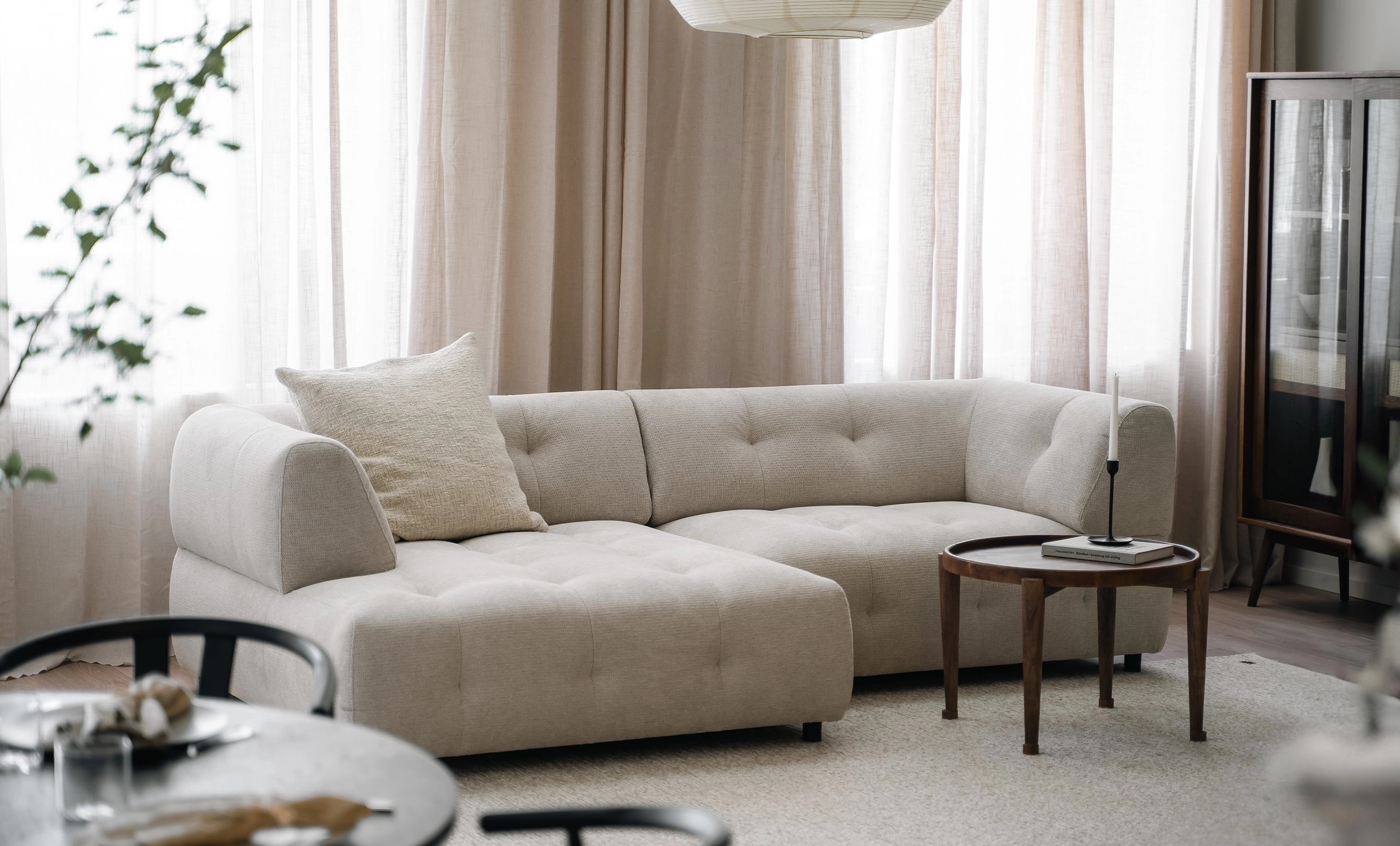 Диван FOCUS beige левая оттоманка