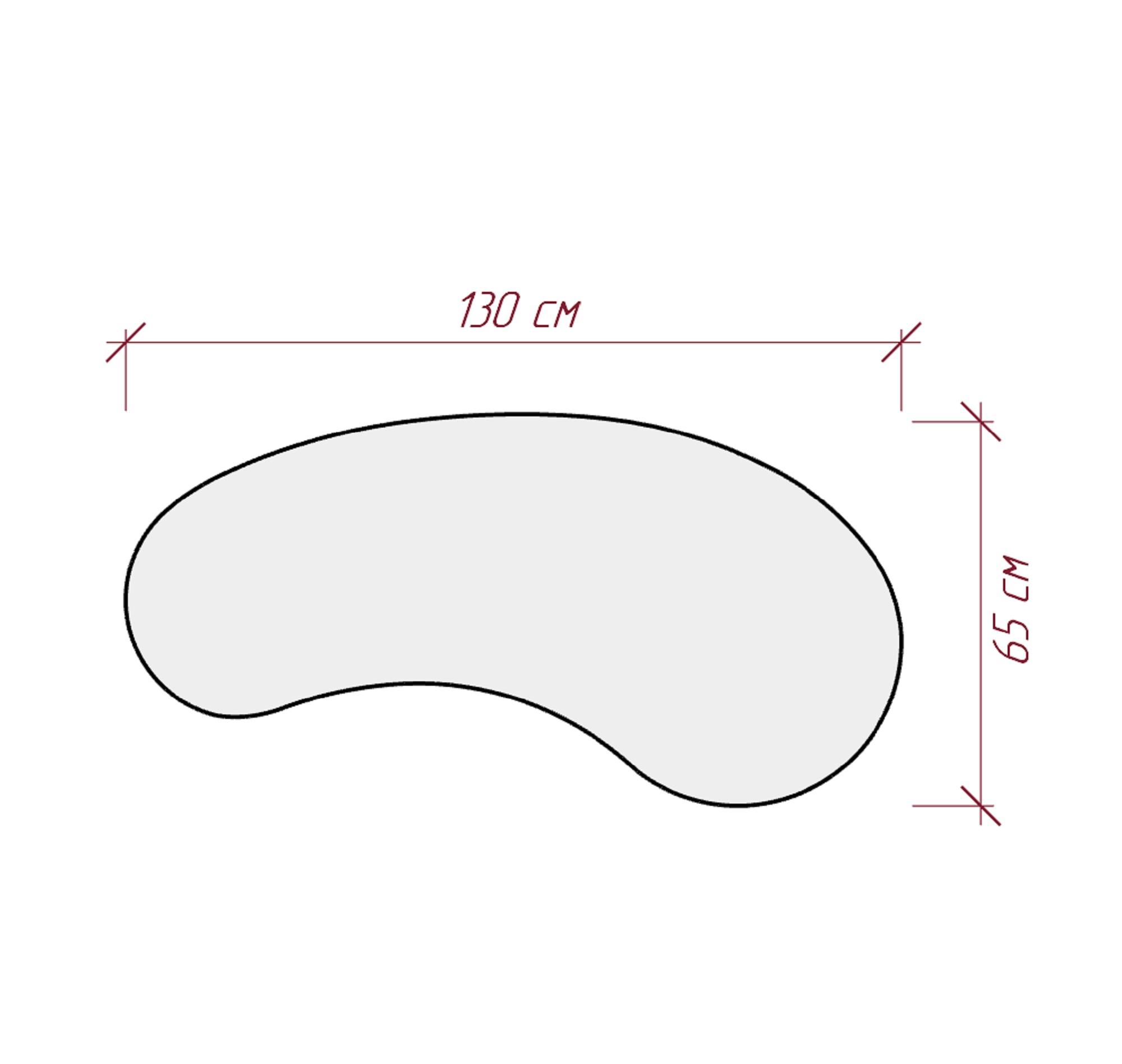 Пуф банкетка LUI размер 130х65х43