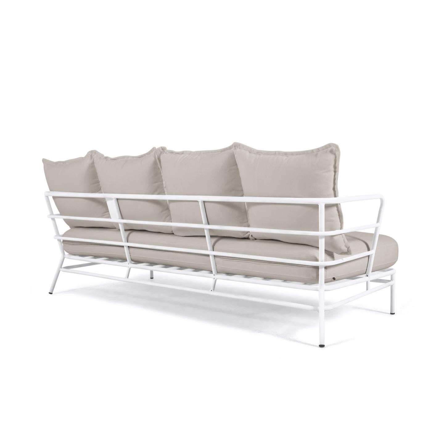 Трехместный диван Mareluz из белой стали 197 см