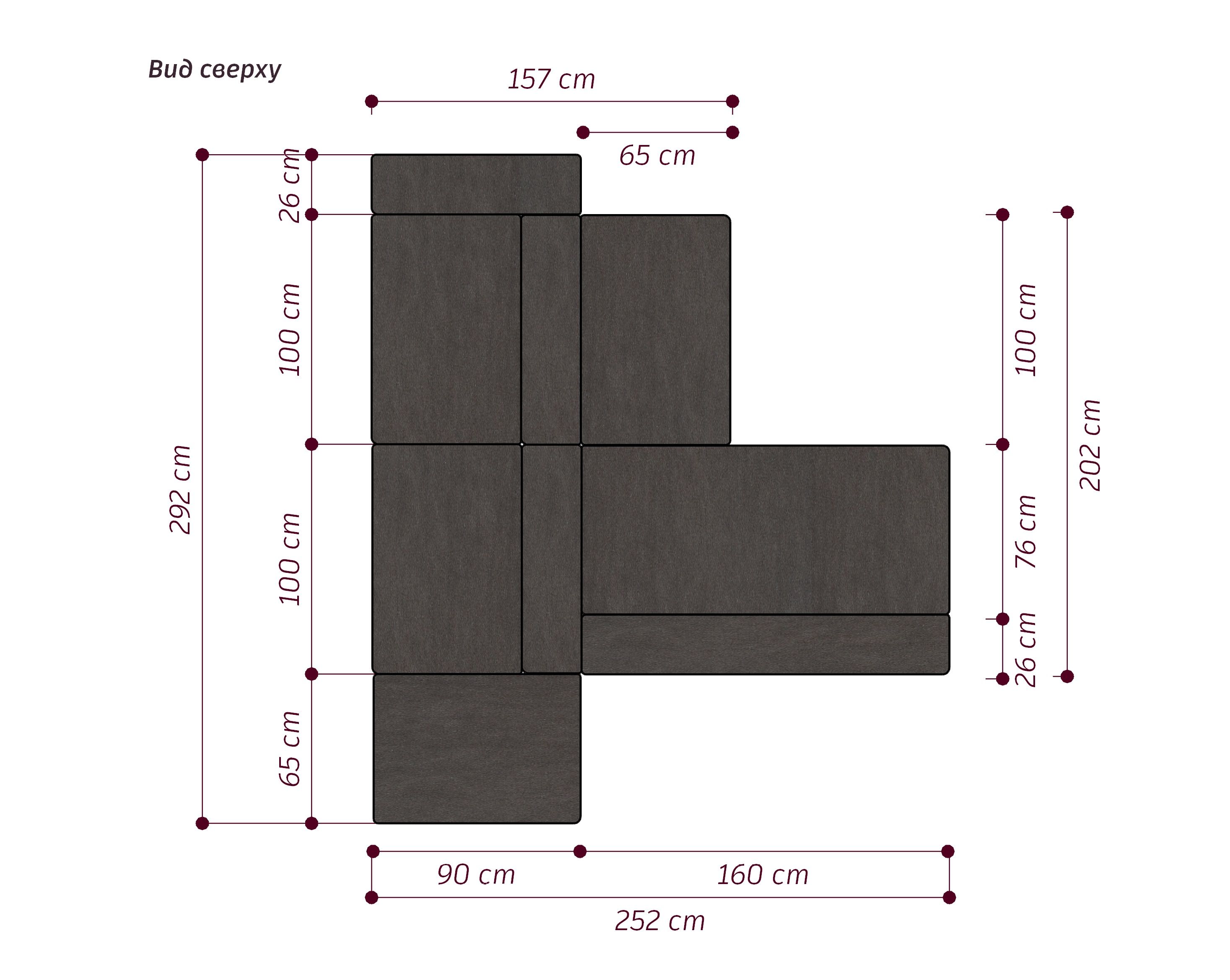 Диван TREND коричневый