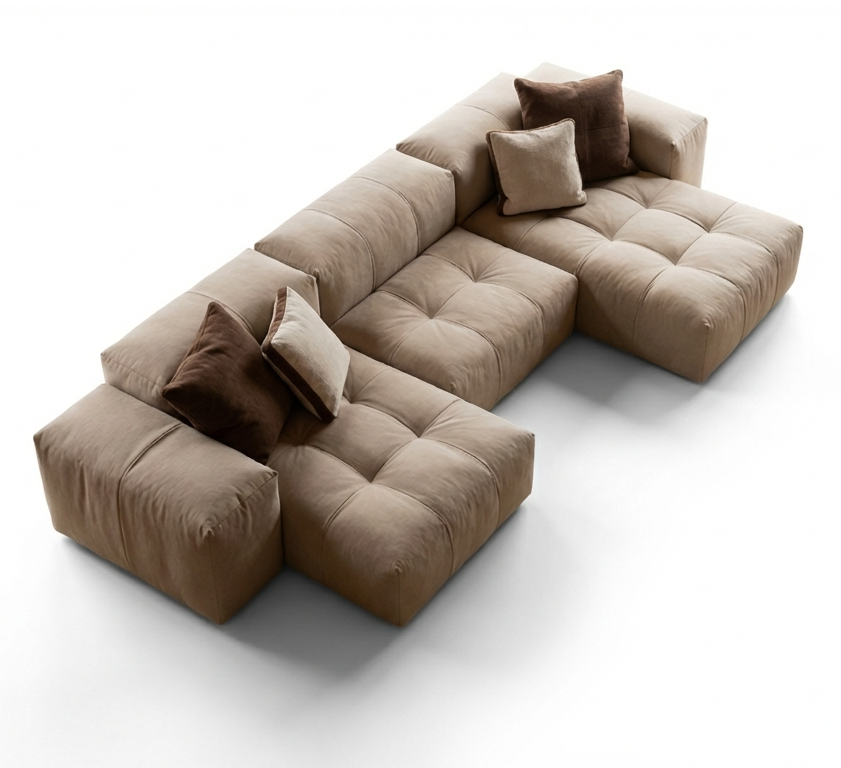 MEBELIONER Модульный диван SAGA CLOUD R9 размер 462х168х68