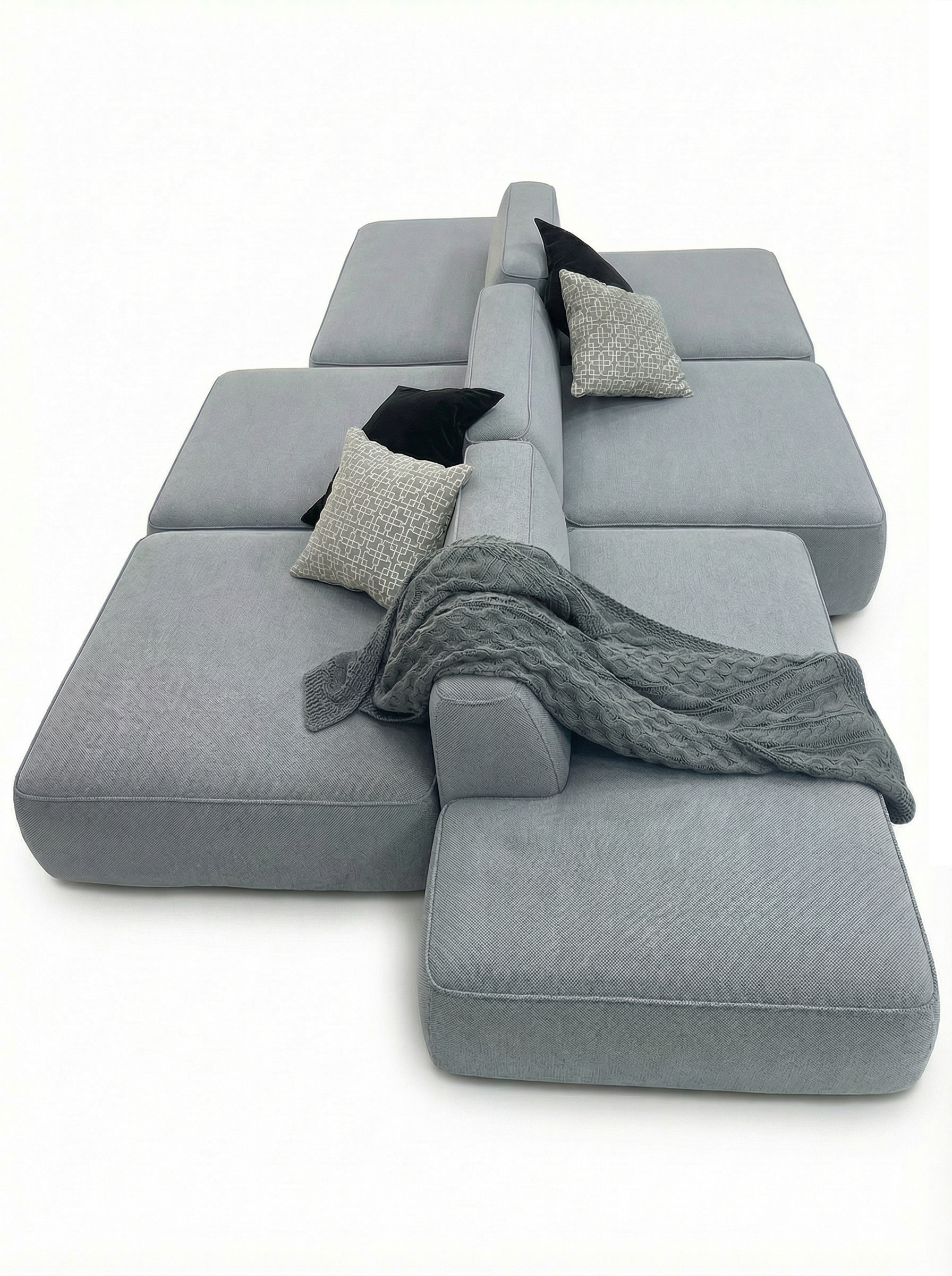 MEBELIONER Диван DUO модули AAVVNN размер 375х210х72