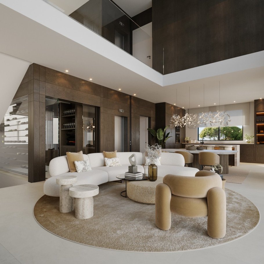 Диван MONE 365-S02 размер 365х184х76 бежевого цвета