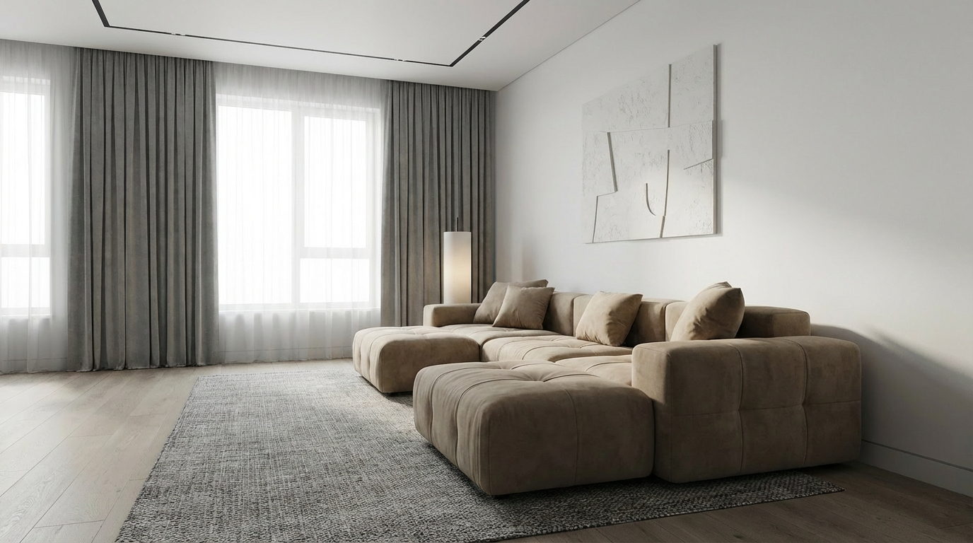 MEBELIONER Модульный диван SAGA CLOUD R9 размер 462х168х68