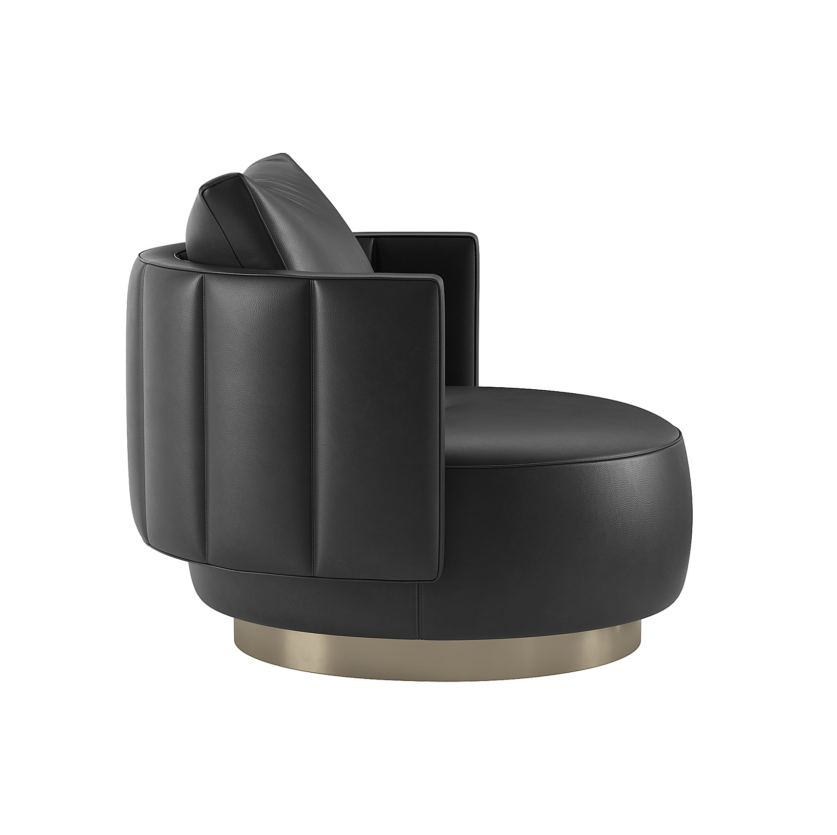 Кресло TORII размер 94х94х82 коричневая кожа