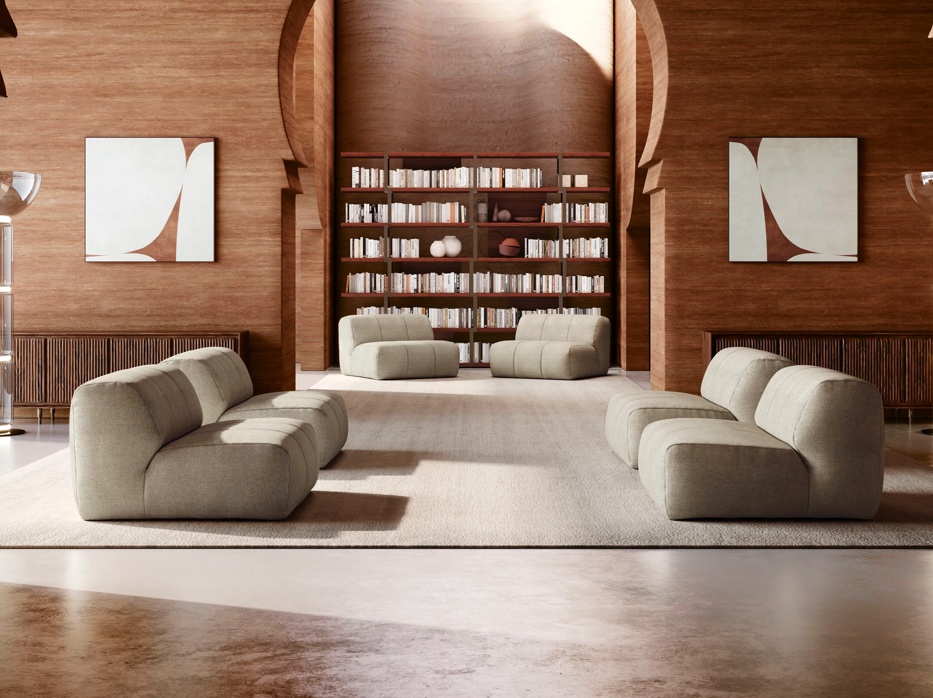 Модульный диван MOSS C бежевый