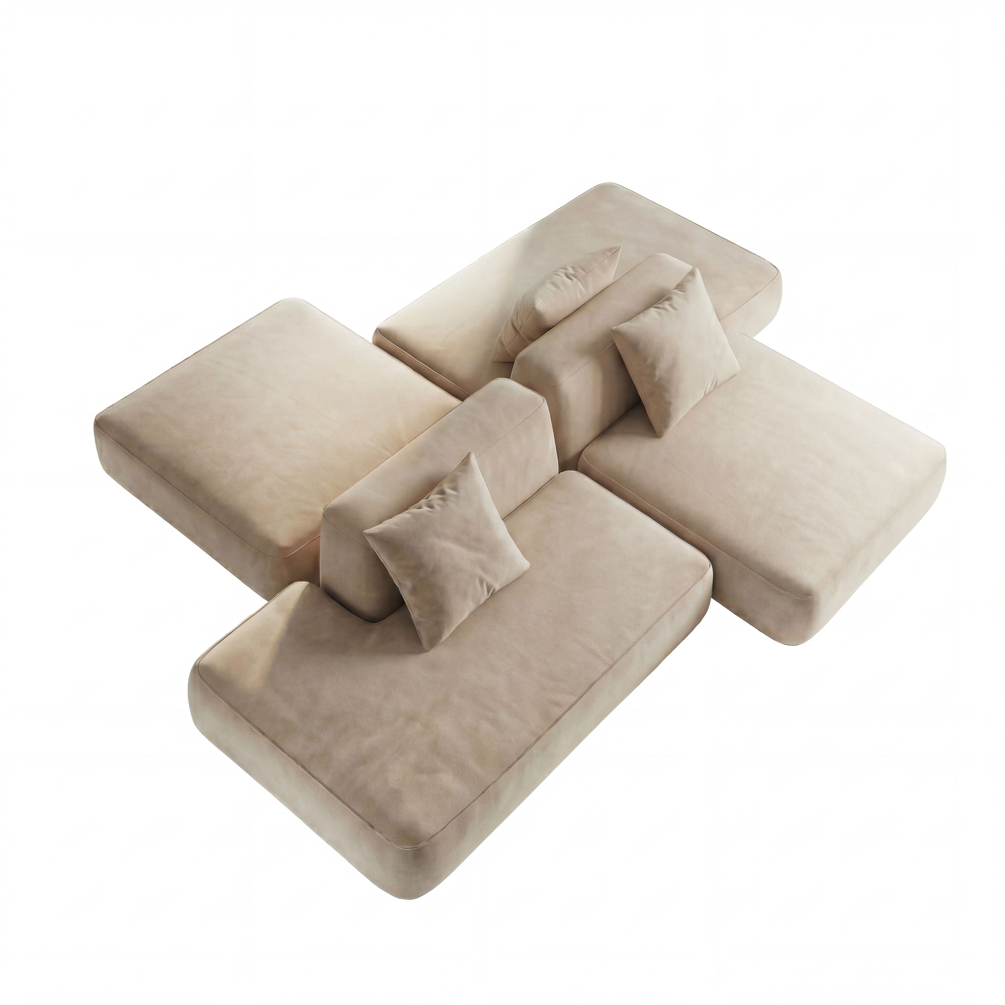 MEBELIONER Диван DUO модули AANN размер 302х185х72