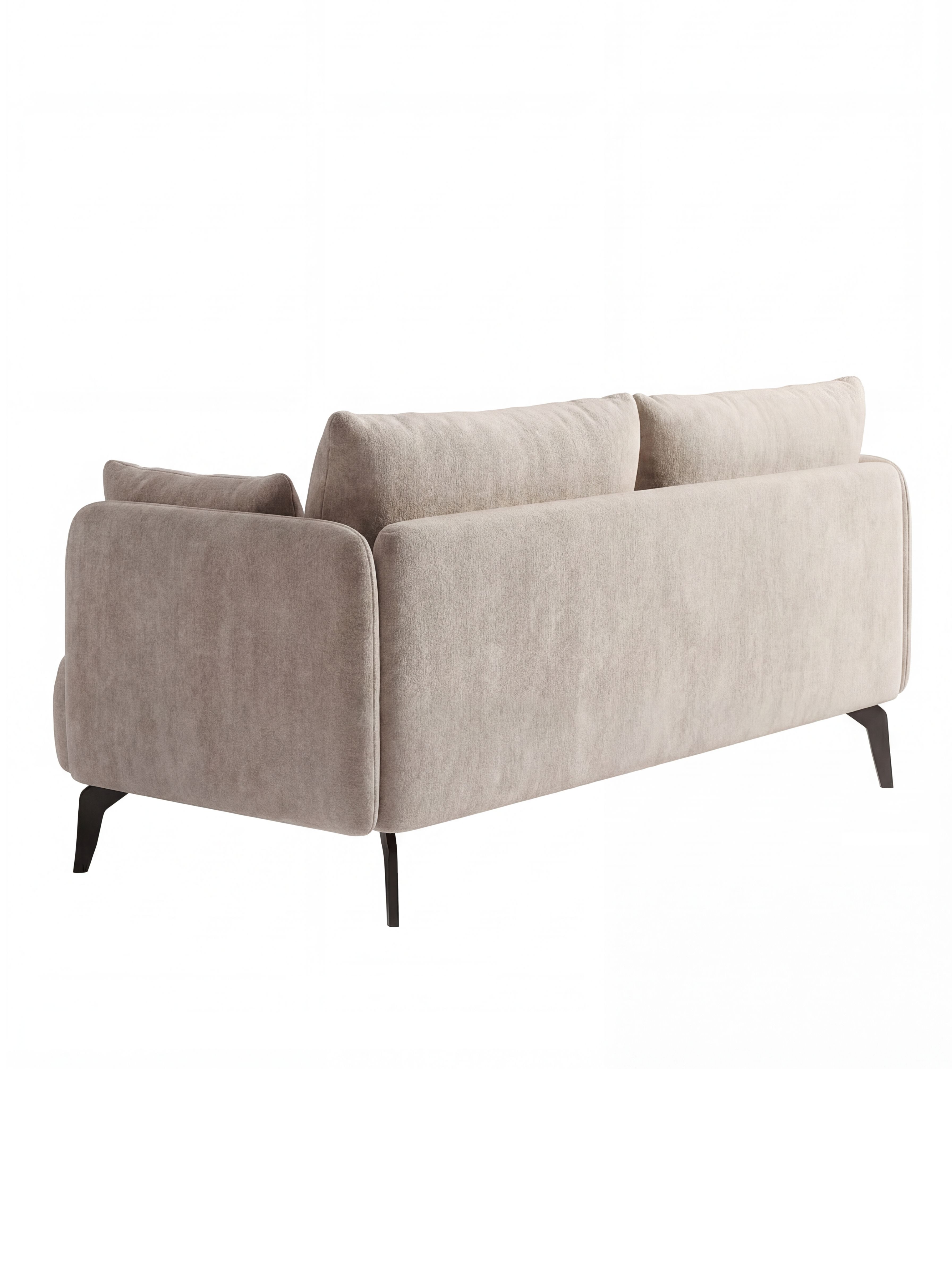 MEBELIONER Диван BONI Lite, 140х68х78 см бежевый букле