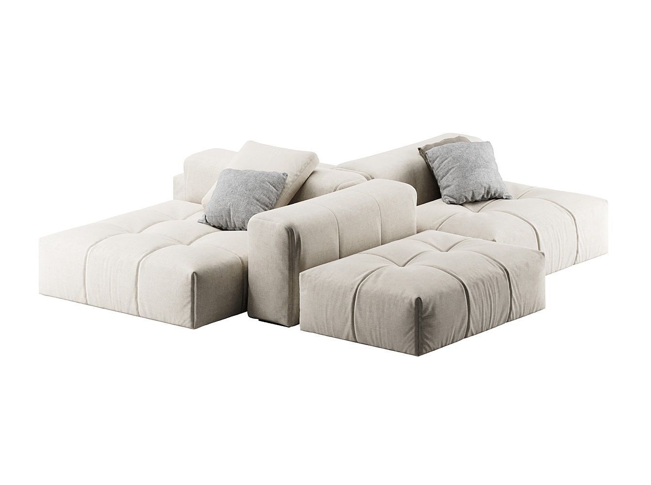 MEBELIONER Модульный диван SAGA CLOUD U4 размер 294х294х68