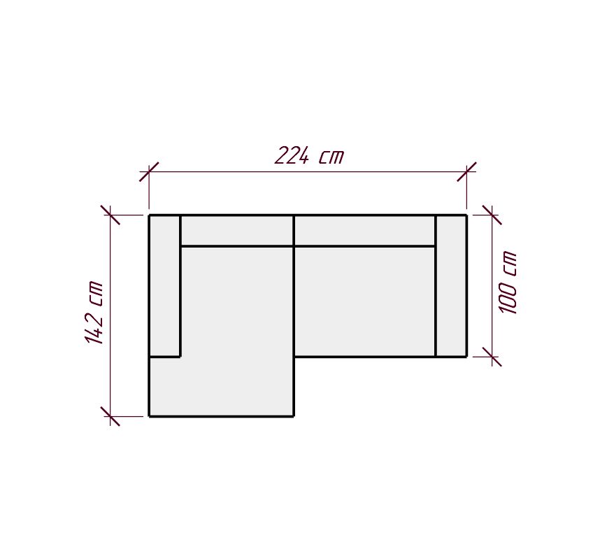 Диван JET 224 R серо-бежевый