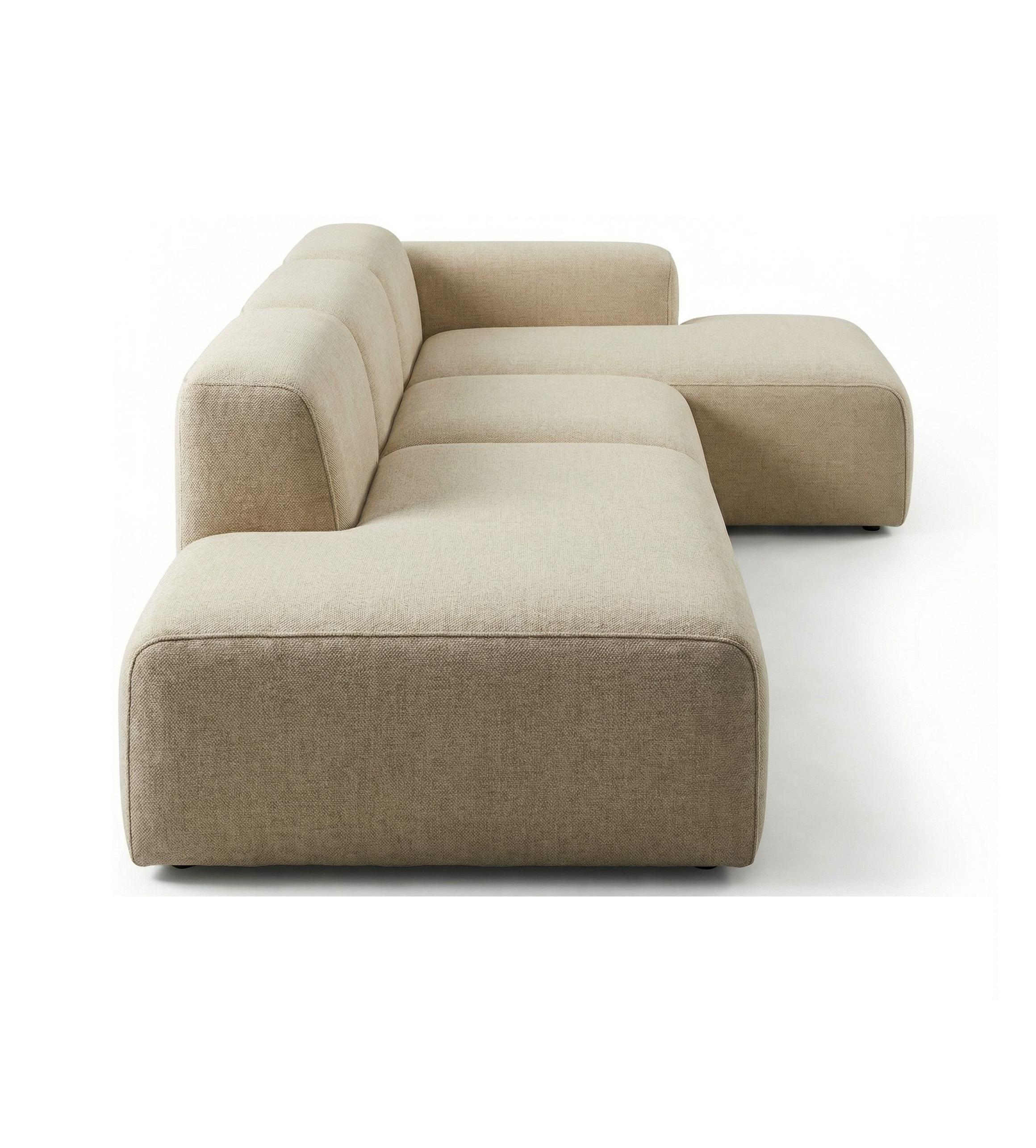 MEBELIONER Диван KLO размер L 320х160х78 + пуф 90x65