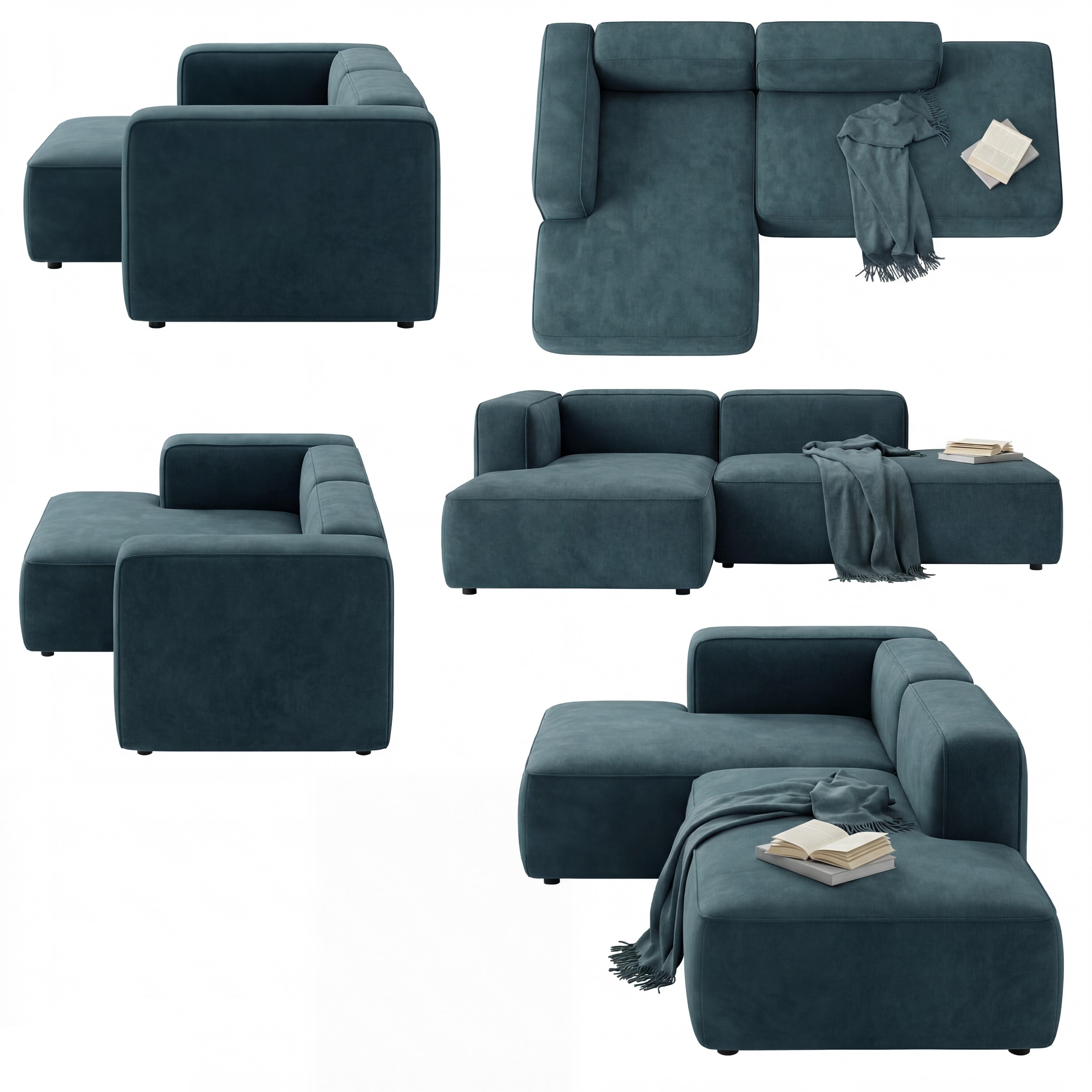 MEBELIONER Диван ONE модули R 230 размер 230х140х76