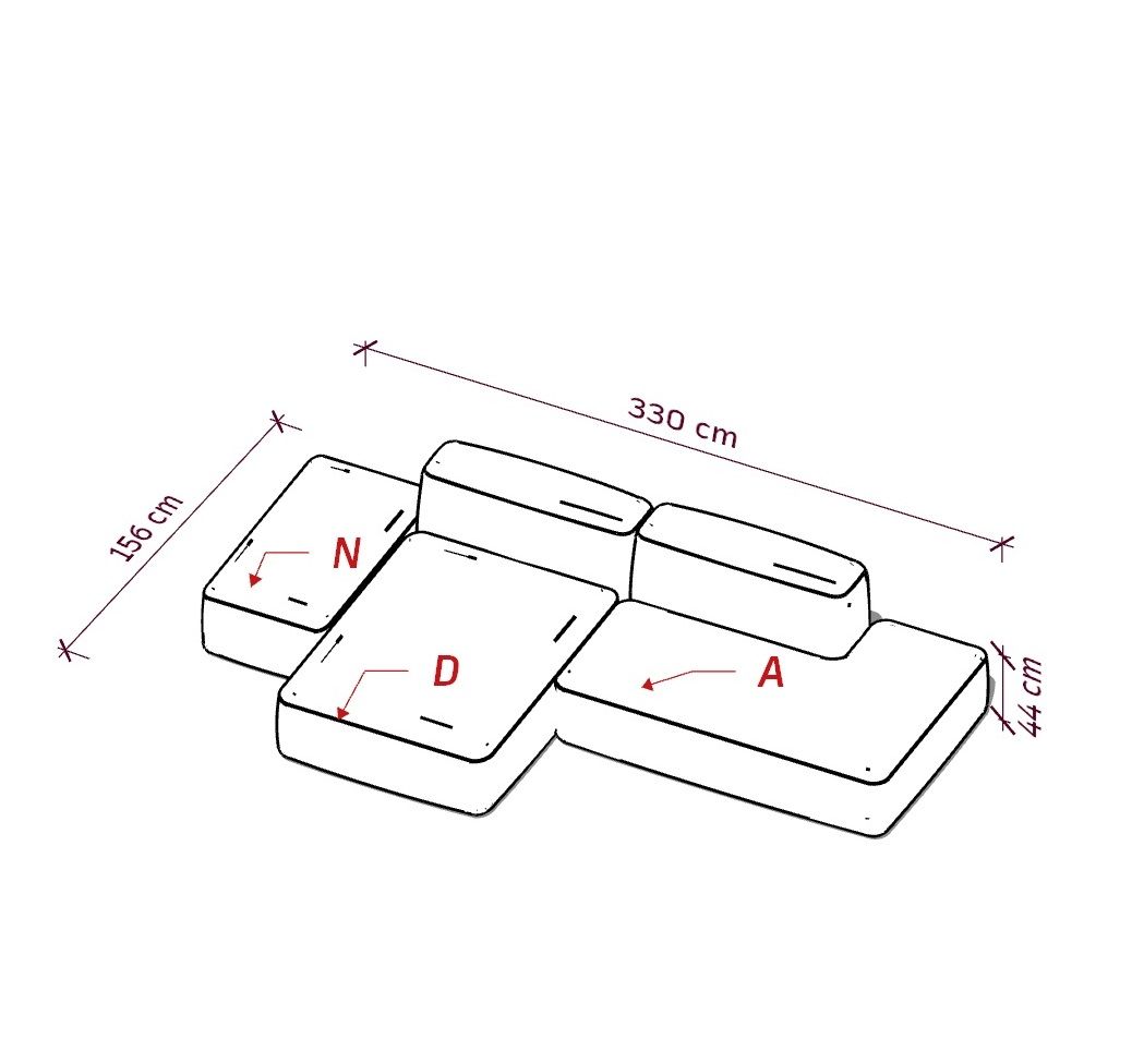 Диван DUO модули ADN зеленый