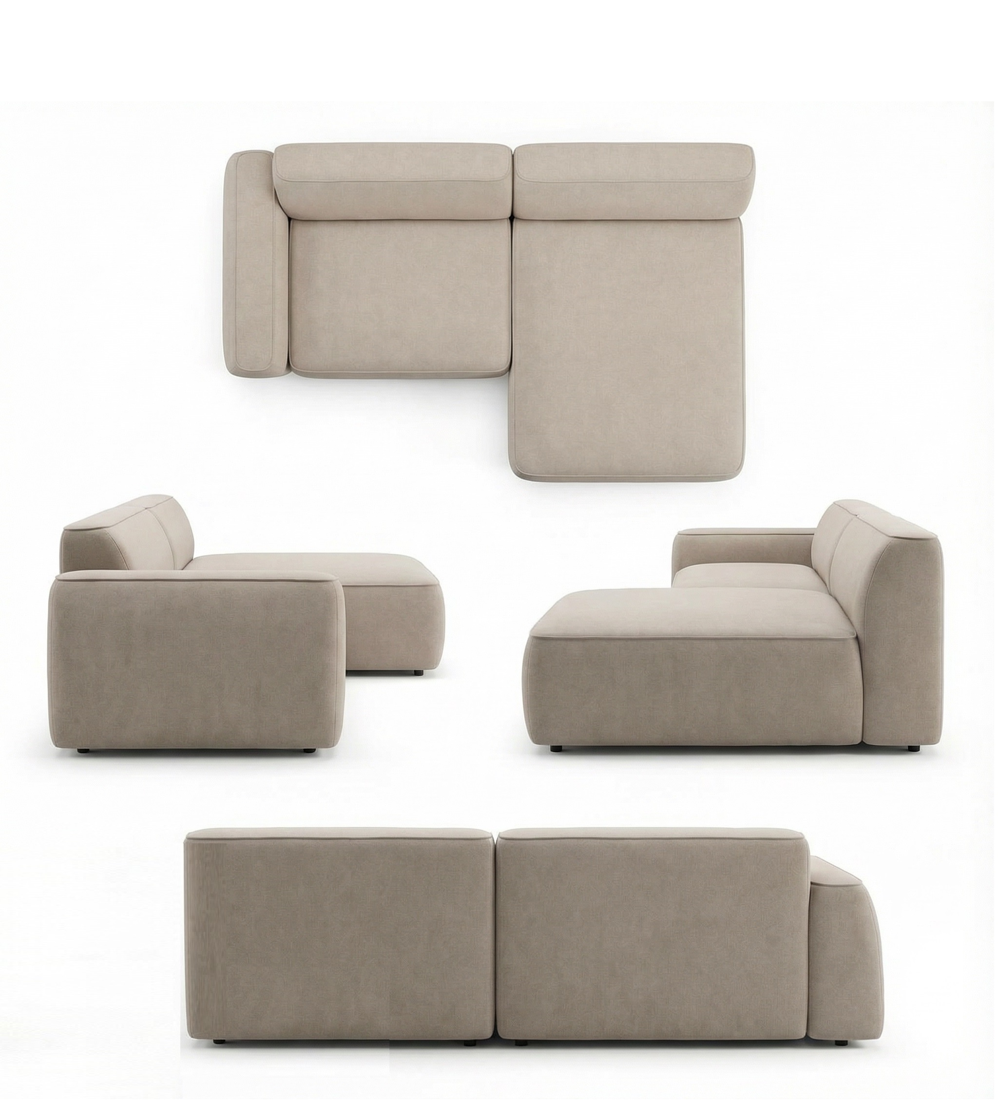 MEBELIONER Диван DUO модули GCV размер 205х125х72