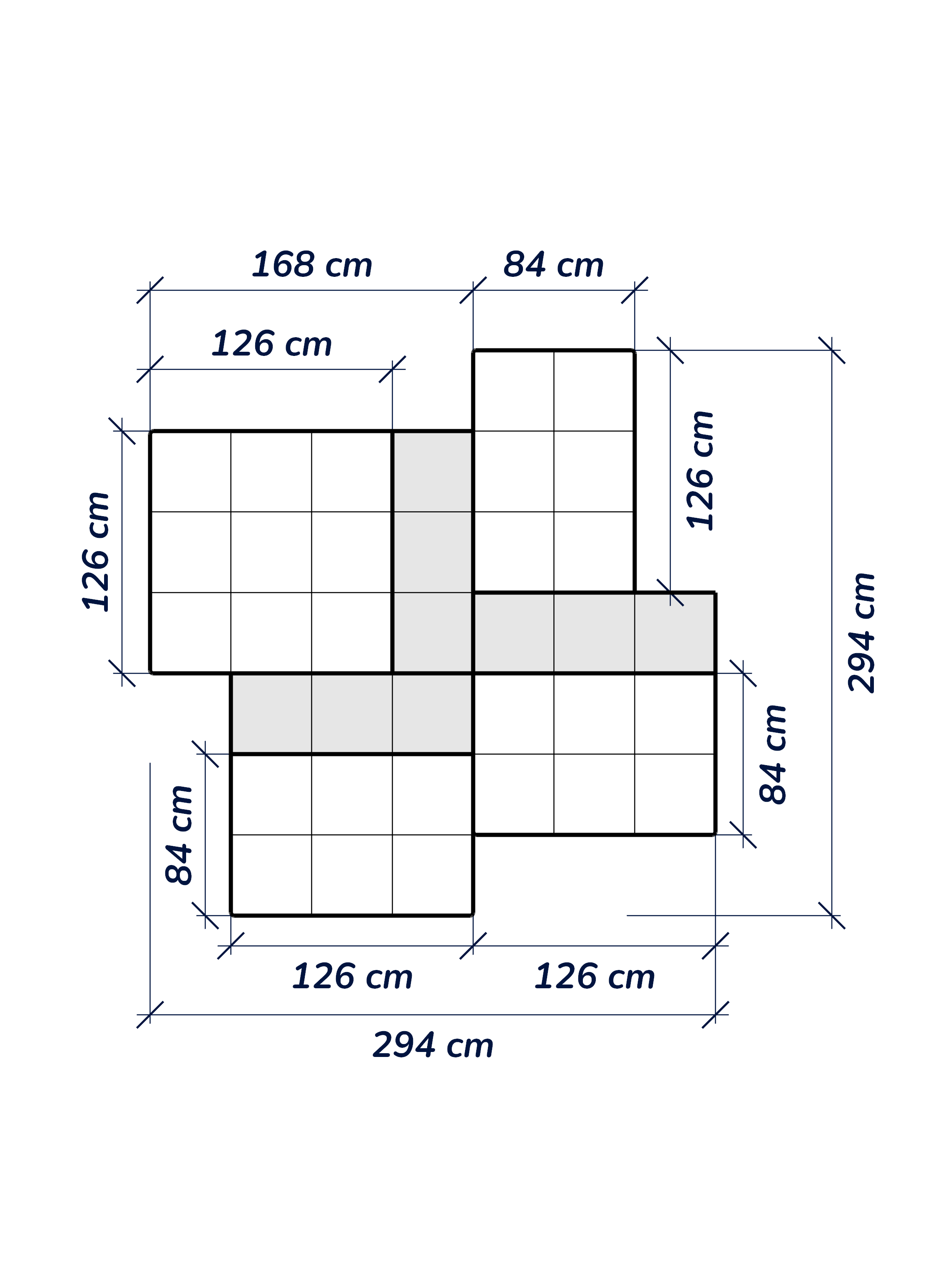MEBELIONER Модульный диван SAGA CLOUD U4 размер 294х294х68