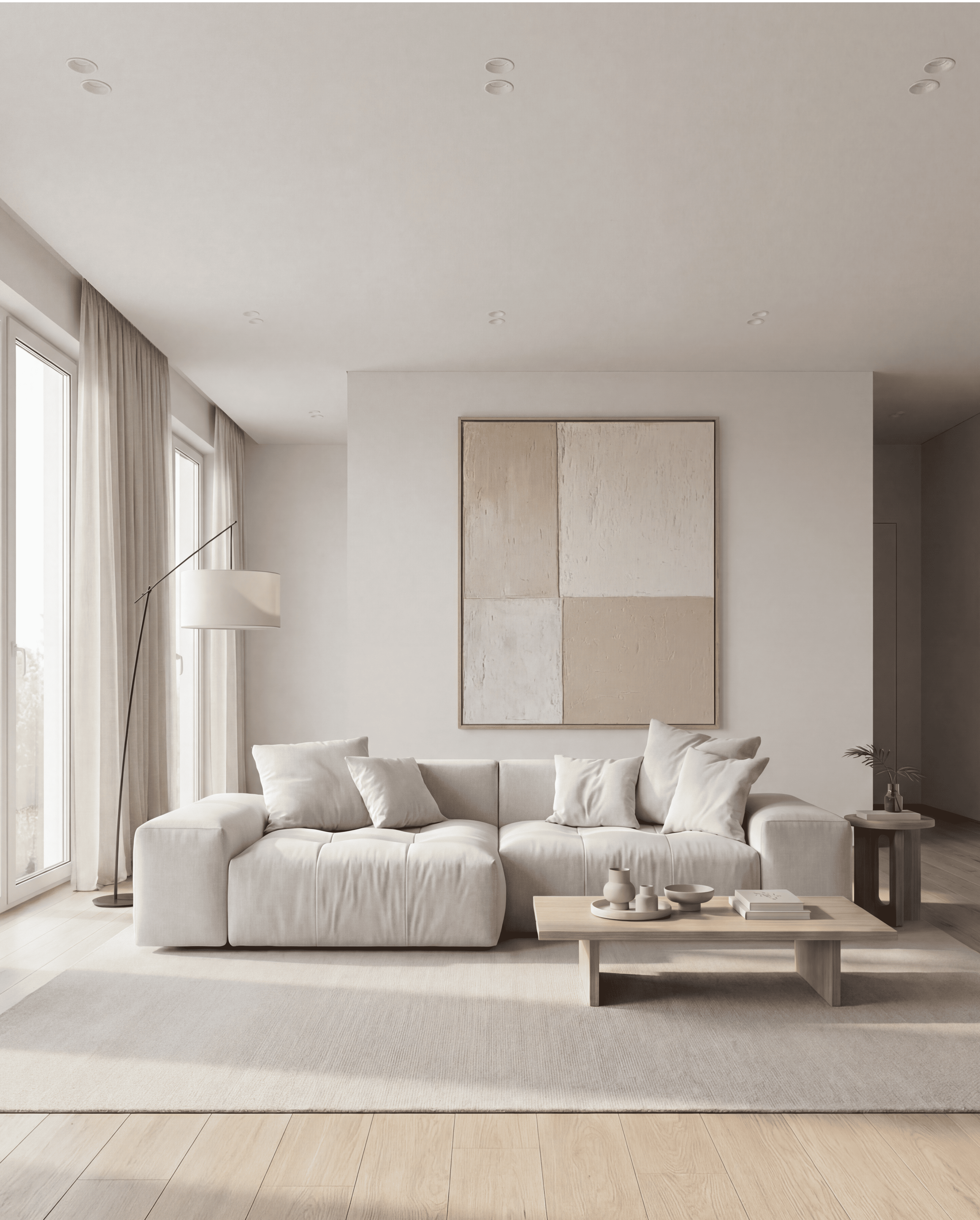 MEBELIONER Модульный диван SAGA CLOUD R3 размер 336х168х68