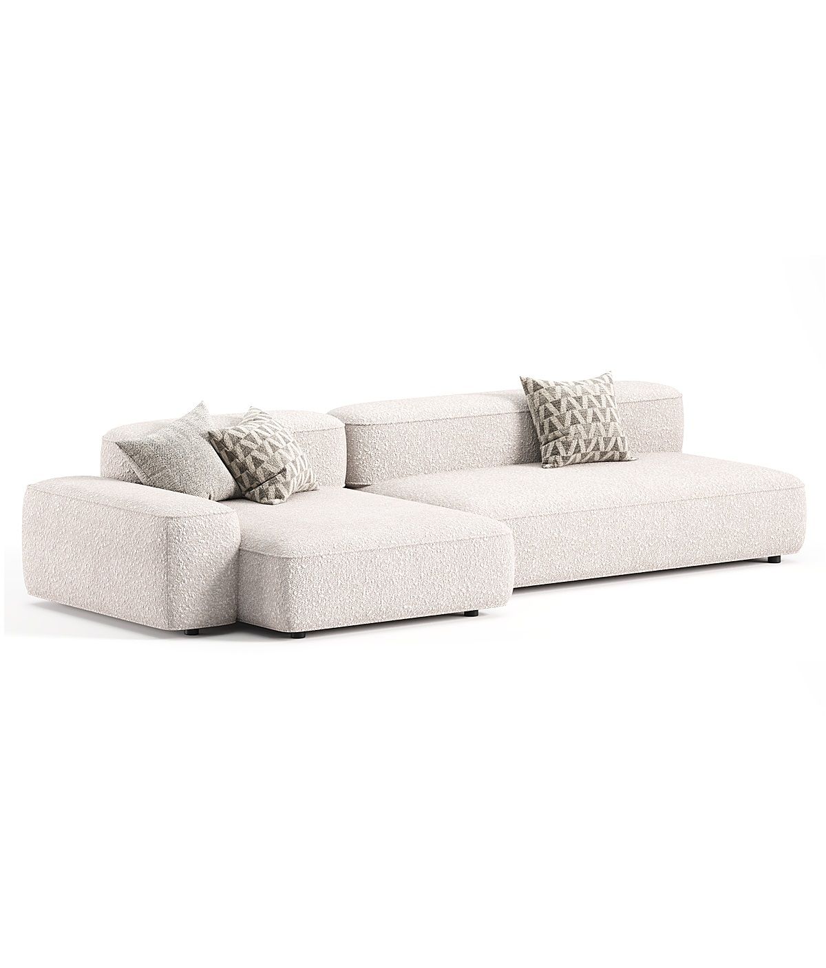 MEBELIONER Диван TOMMY размер 296х160х72 нераскладной букле