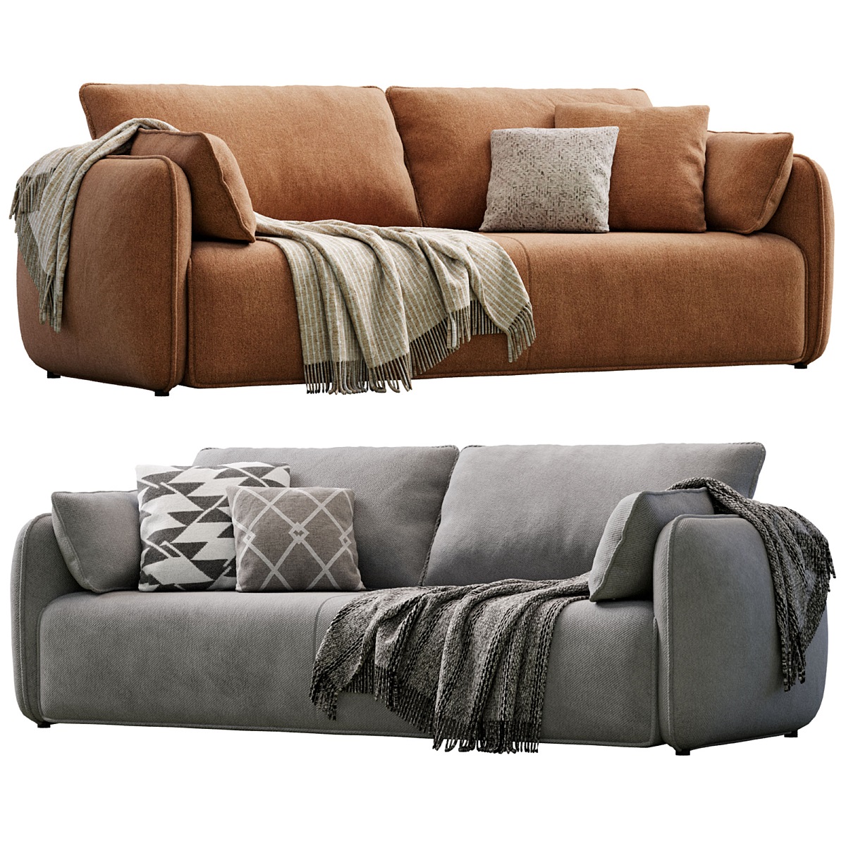 Диван AVA светло-серый