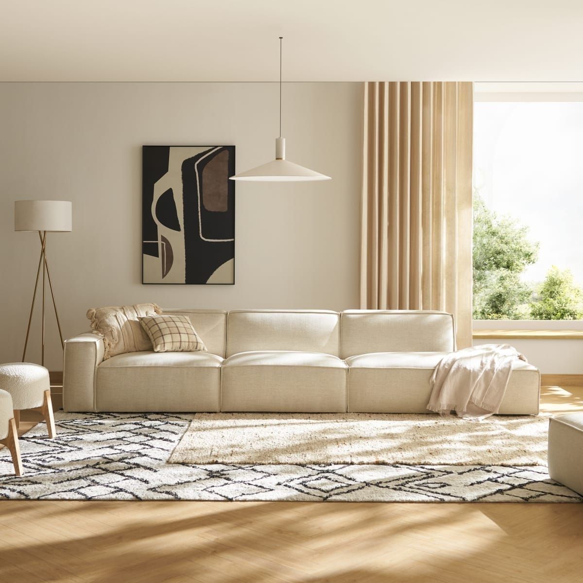 MEBELIONER Диван FORTIS R 277х88х74 нераскладной