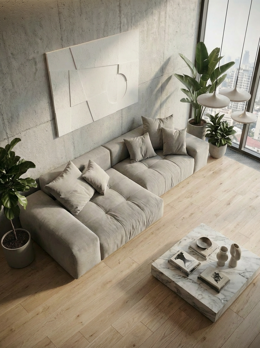 MEBELIONER Модульный диван SAGA CLOUD R3 размер 336х168х68