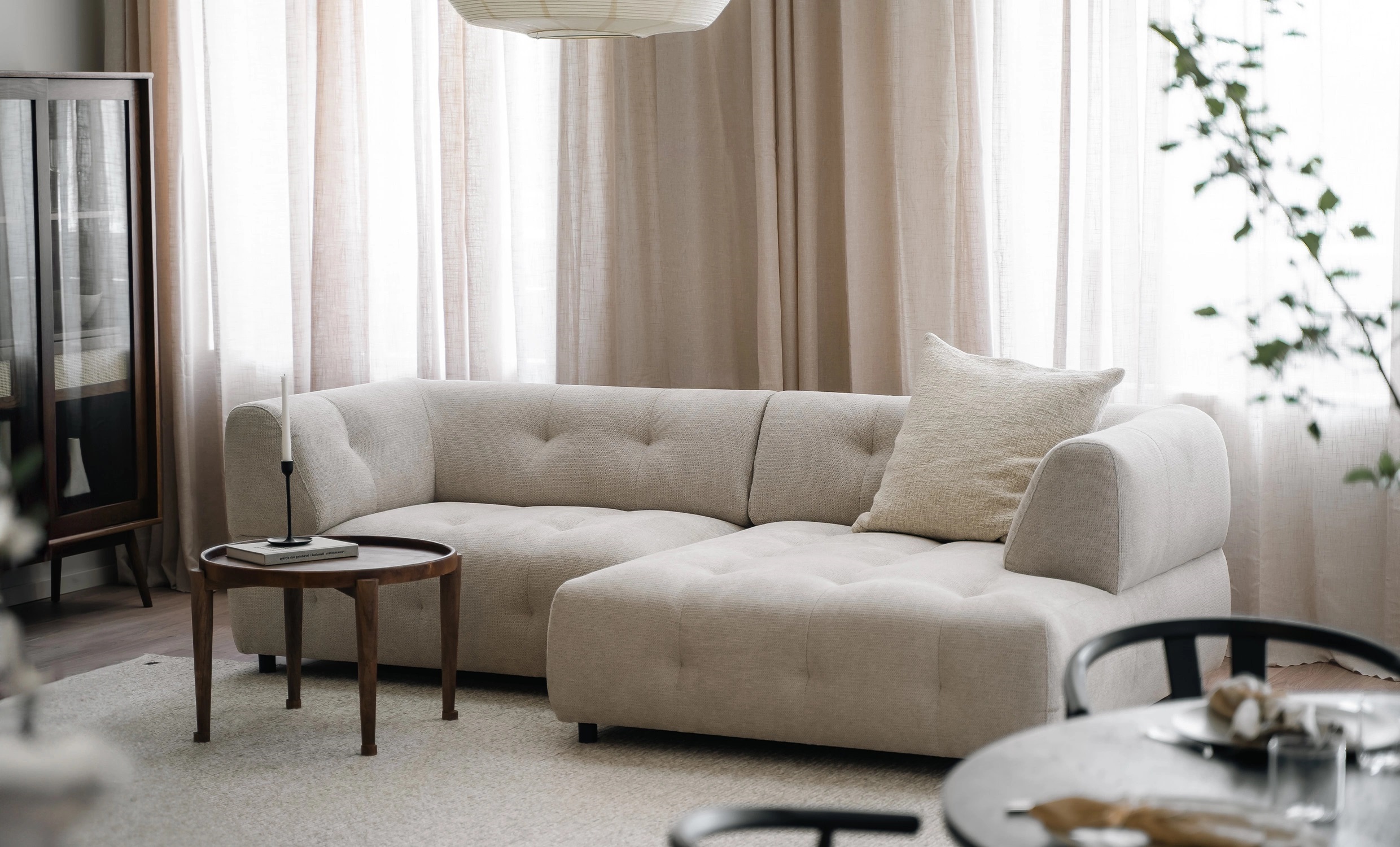 Диван FOCUS beige правая оттоманка