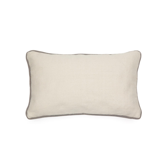 Sagulla Чехол на подушку из 100% ПЭТ белый с серой окантовкой 30 x 50 см