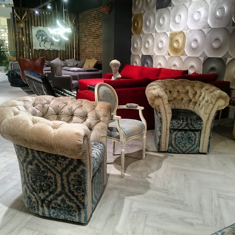 Кресло VERONA c пуфом размер 98х88х85